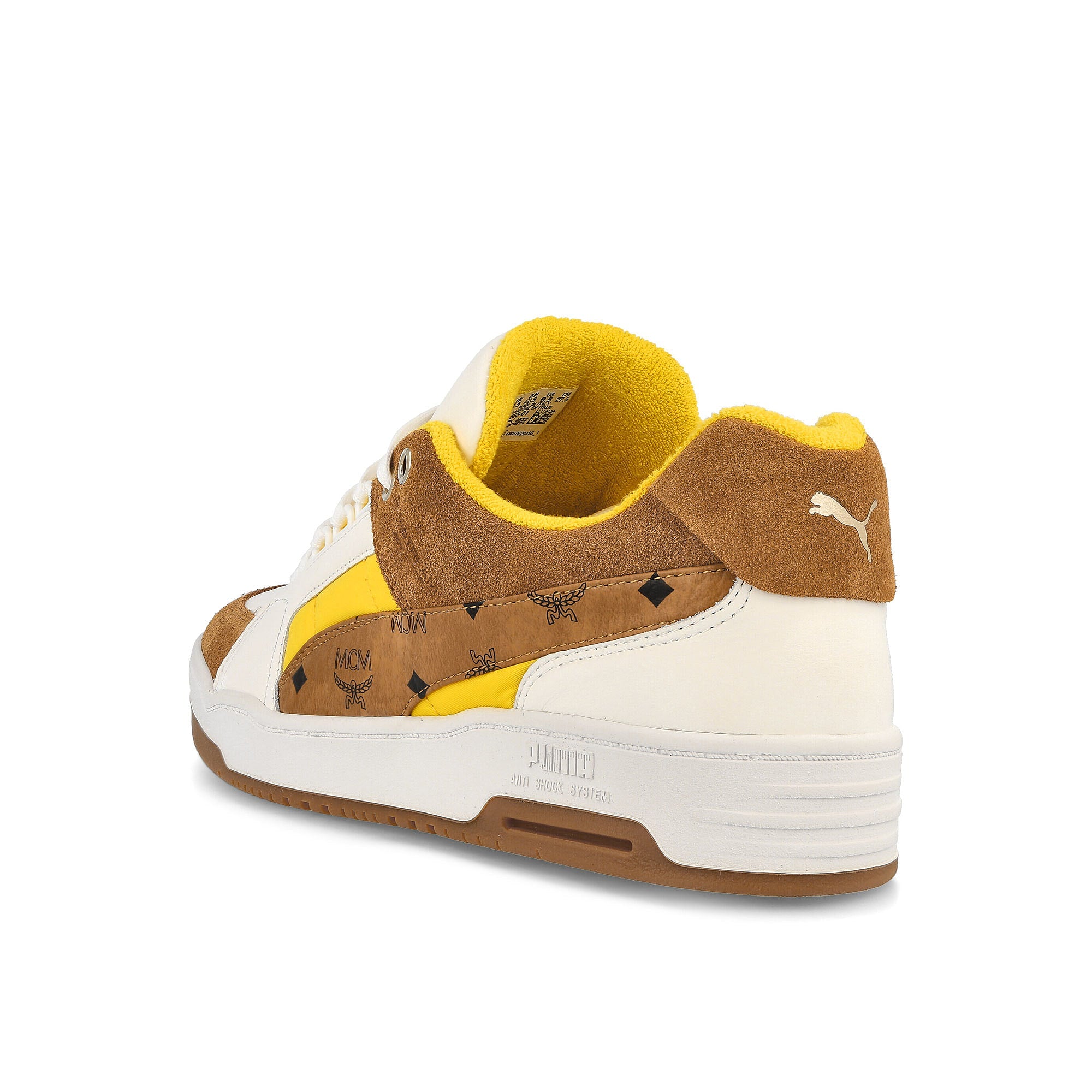 Puma MCM x Puma Slipstream Lo Bright White - Vibrant Yellow Sneakers Material | Overkill