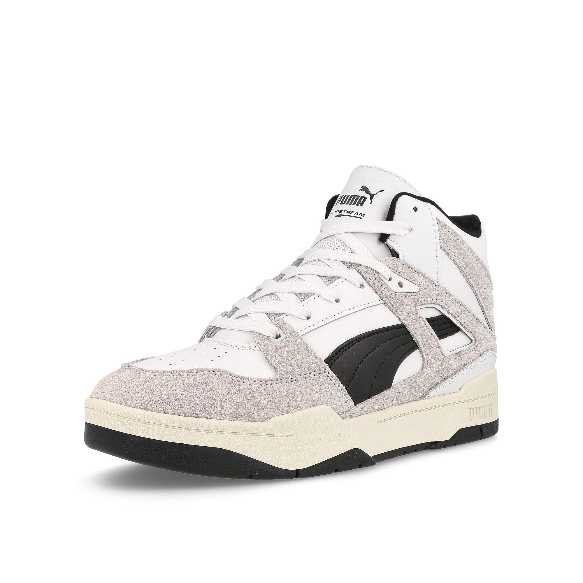Puma slipstream hi heritage Puma White - Nimbus Cloud - Puma Black Sneakers Close Up | Overkill