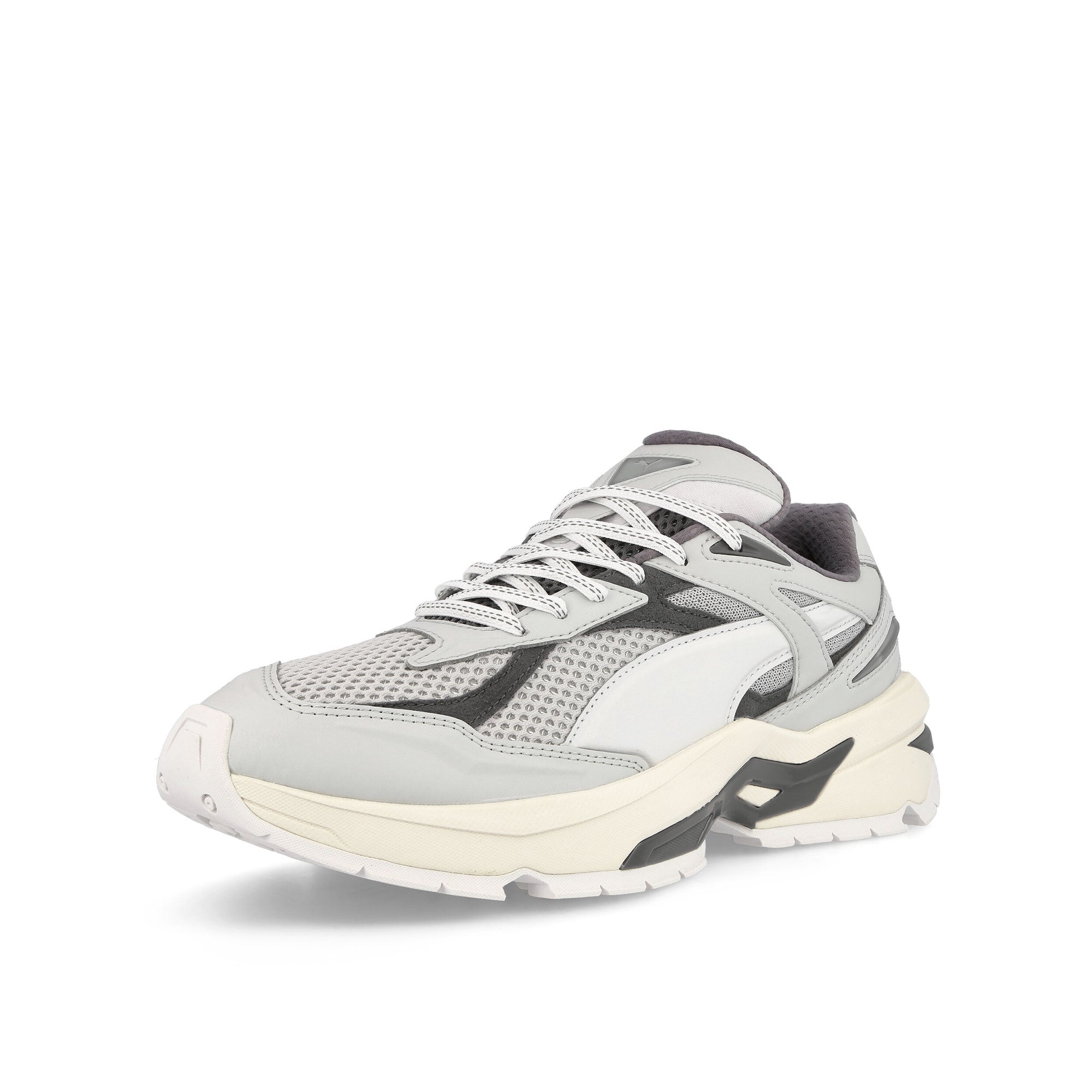 Puma Nano Odyssey Feather Gray-Cool Mid Gray Low Top Sneakers Close Up | Overkill