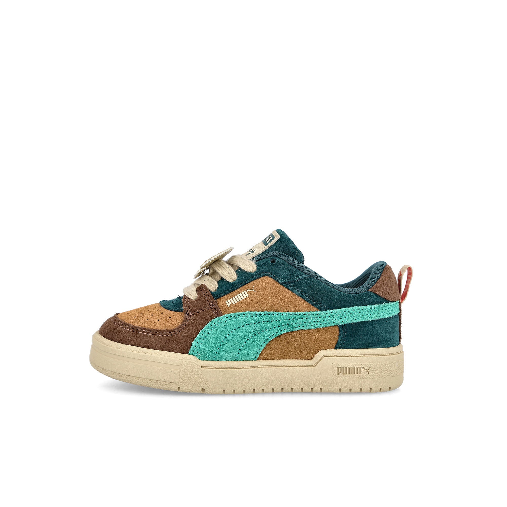 Puma Tinycottons x Puma CA Pro Block PS Desert Tan - Intense Red - Green Sneakers 388647 01 | Overkill