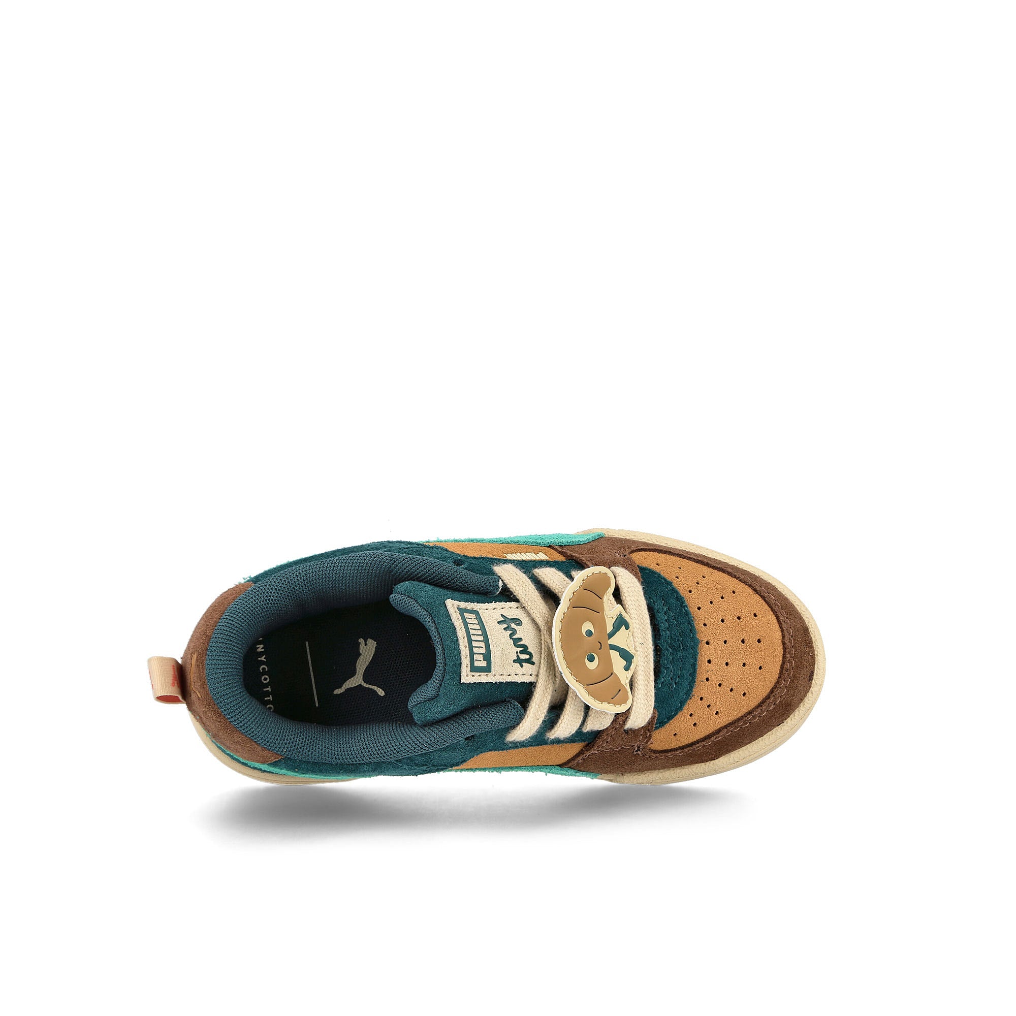 Puma Tinycottons x Puma CA Pro Block PS Desert Tan - Intense Red - Green Sneakers Detailfoto | Overkill