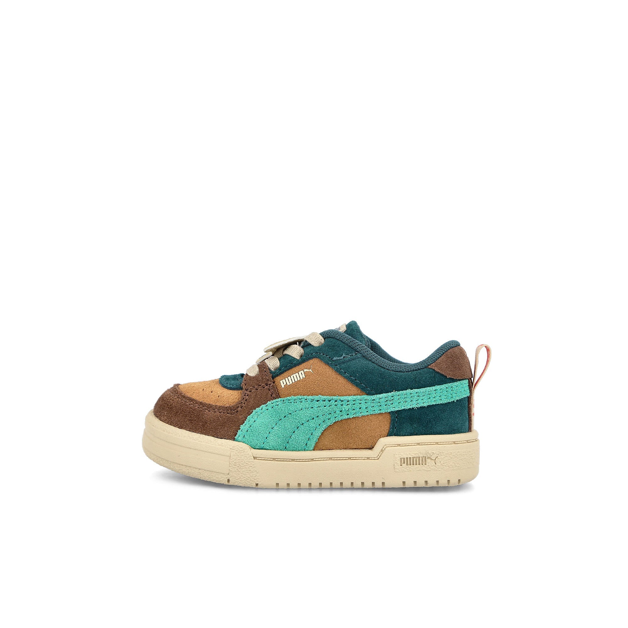 Puma CA Pro Block AC Infants Desert Tan - Intense Red - Green Low Top Sneakers 388648 01 | Overkill