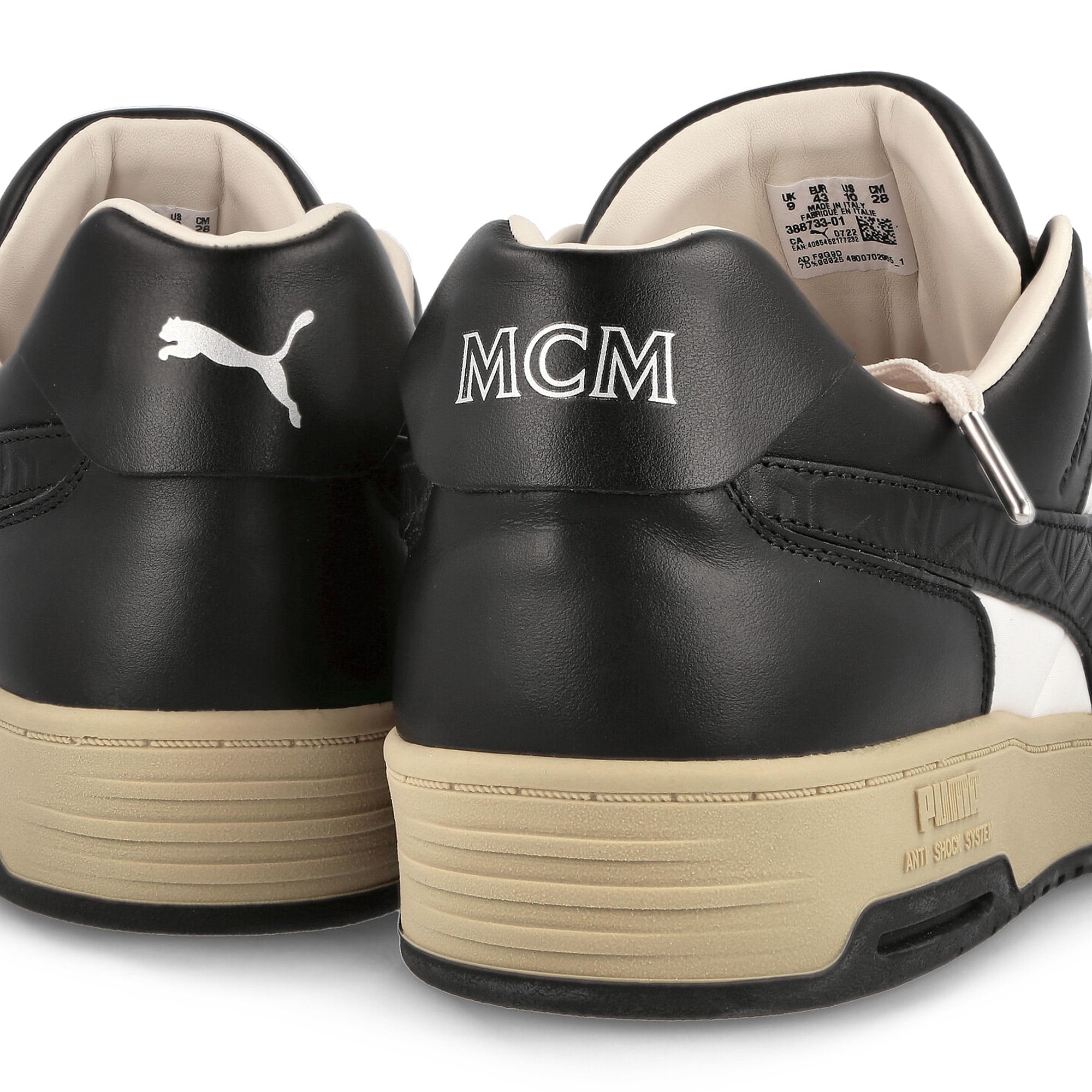 Puma MCM x Puma Slipstream Lo Court Puma White - Puma White Sneakers Detailfoto | Overkill