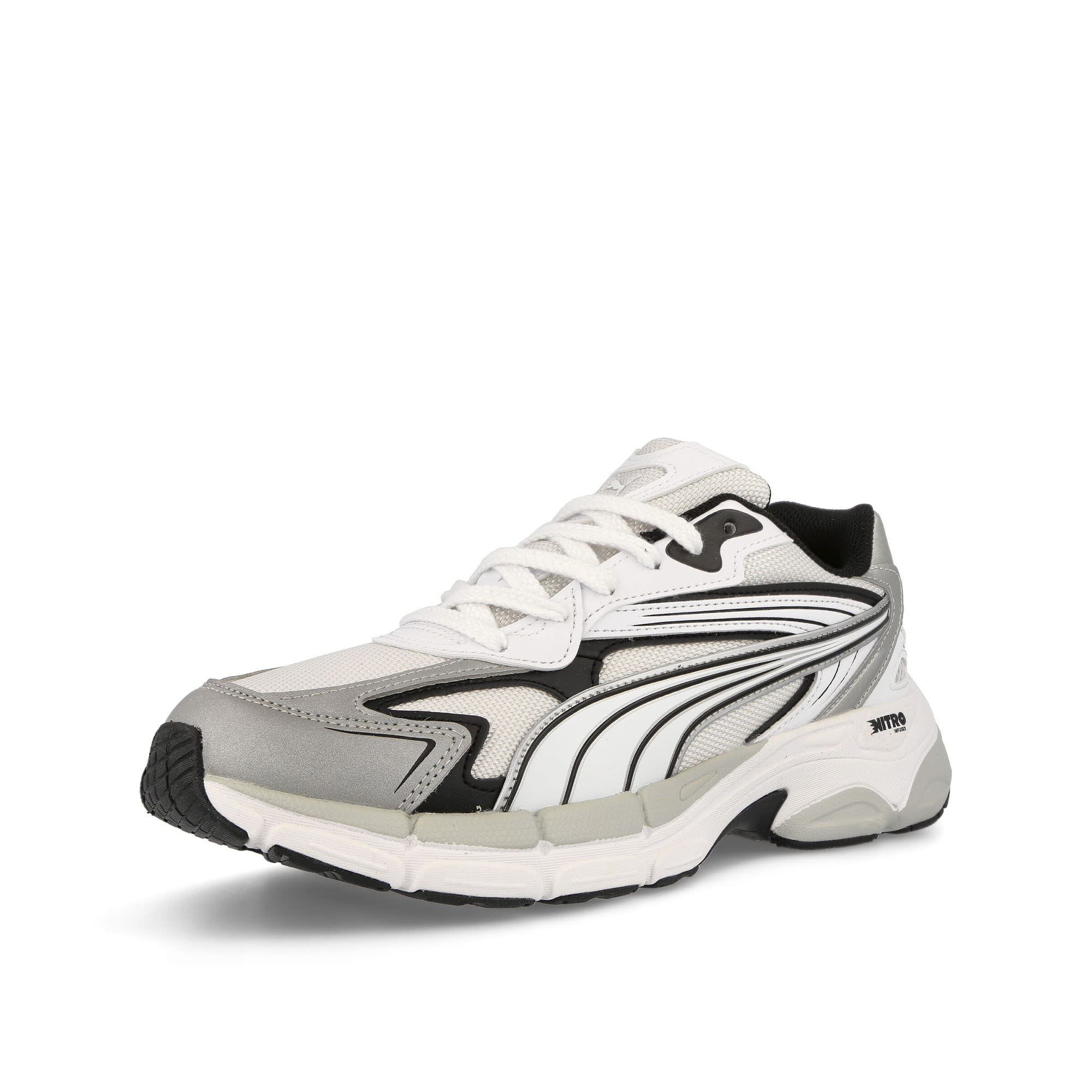 Puma Teveris Nitro Noughties Puma Black - Feather Grey Low Top Sneakers Close Up | Overkill