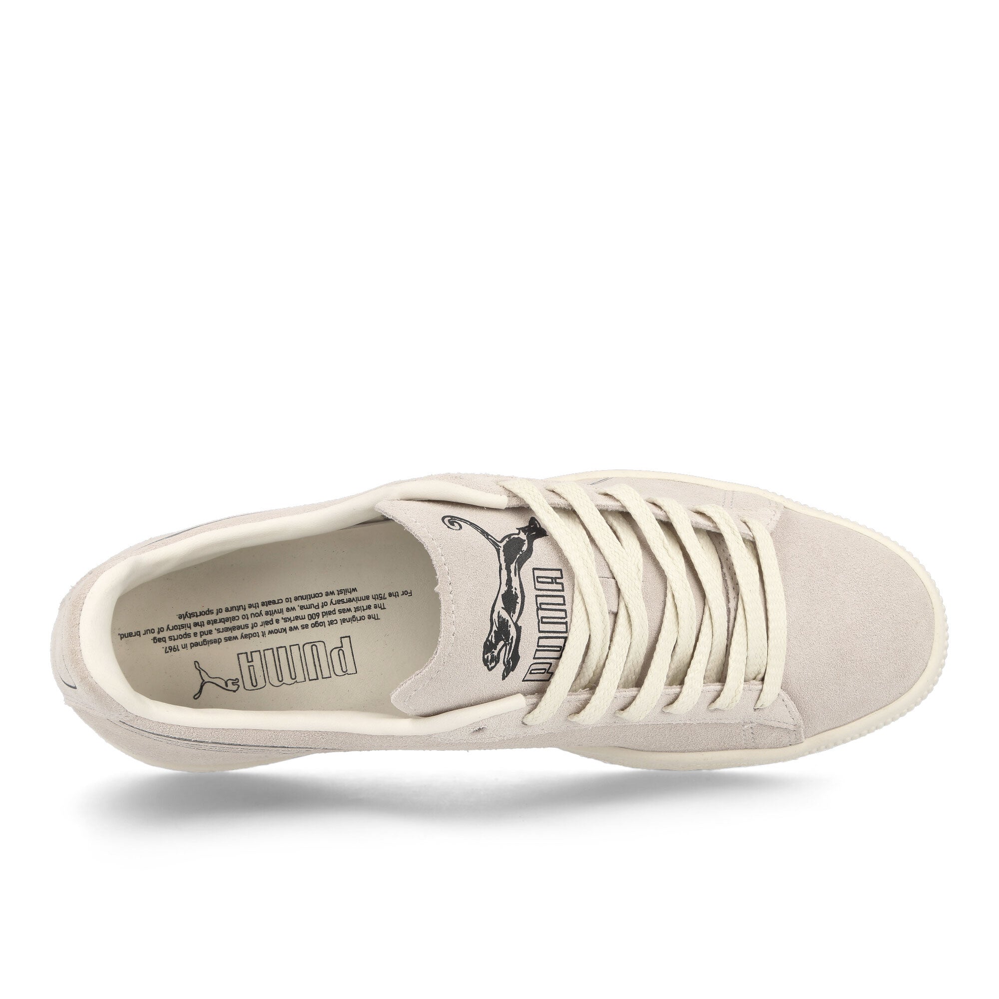 Puma Clyde No.1 Frosted Ivory - Smokey Gray Low Top Sneakers Detailfoto | Overkill