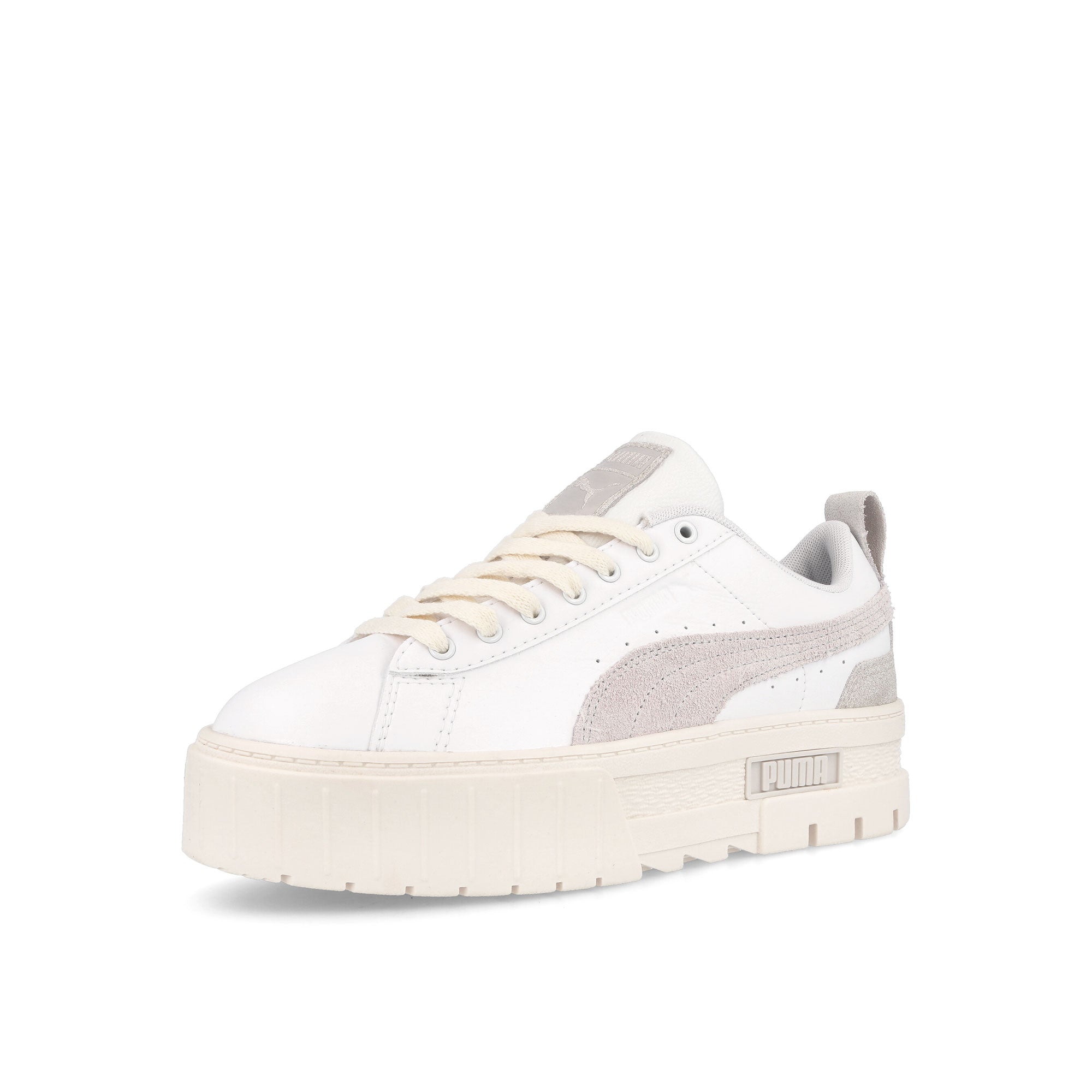 Puma Mayze Thrifted Wns Puma White Low Top Sneakers Close Up | Overkill