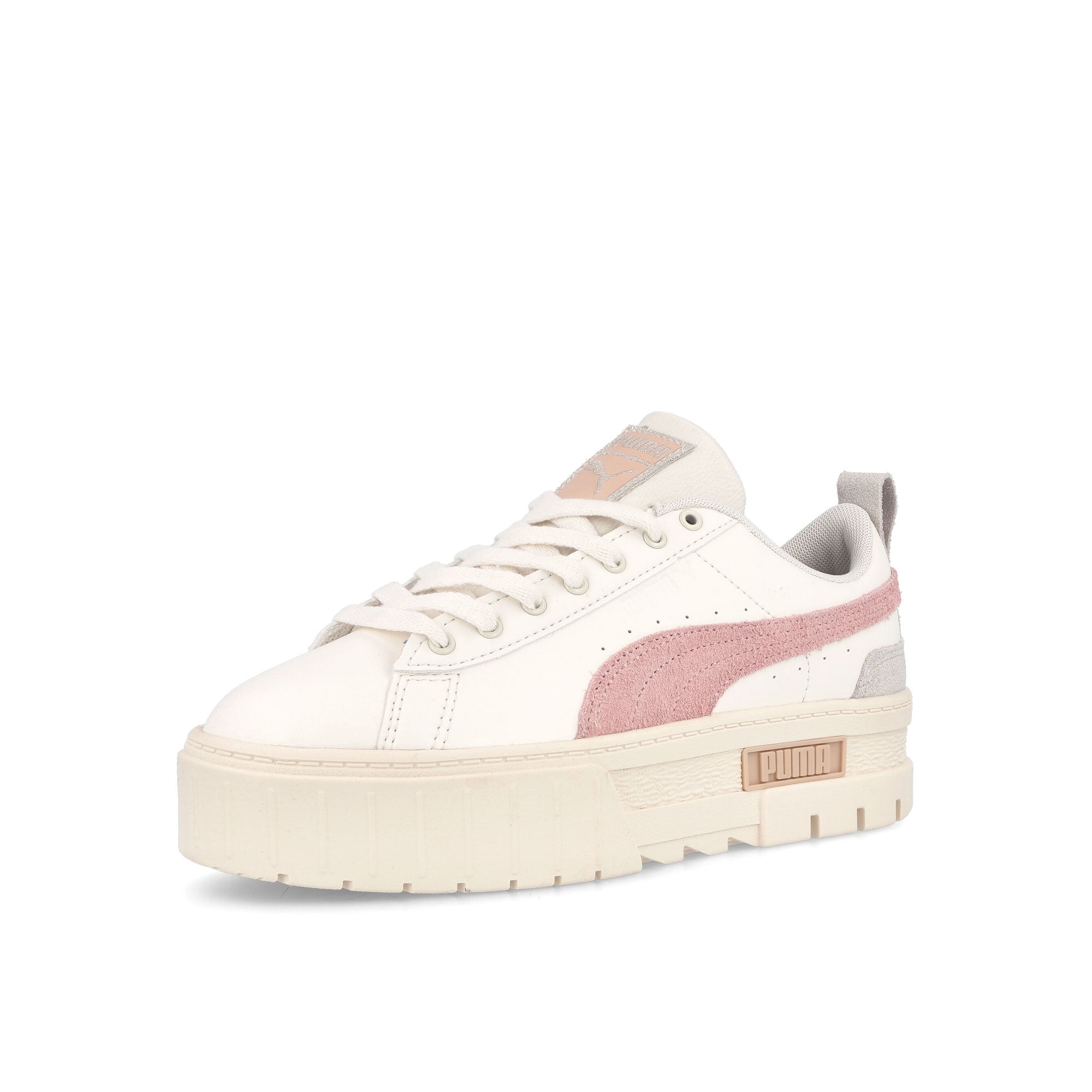 Puma Mayze Thrifted Wns Warm White Low Top Sneakers Close Up | Overkill