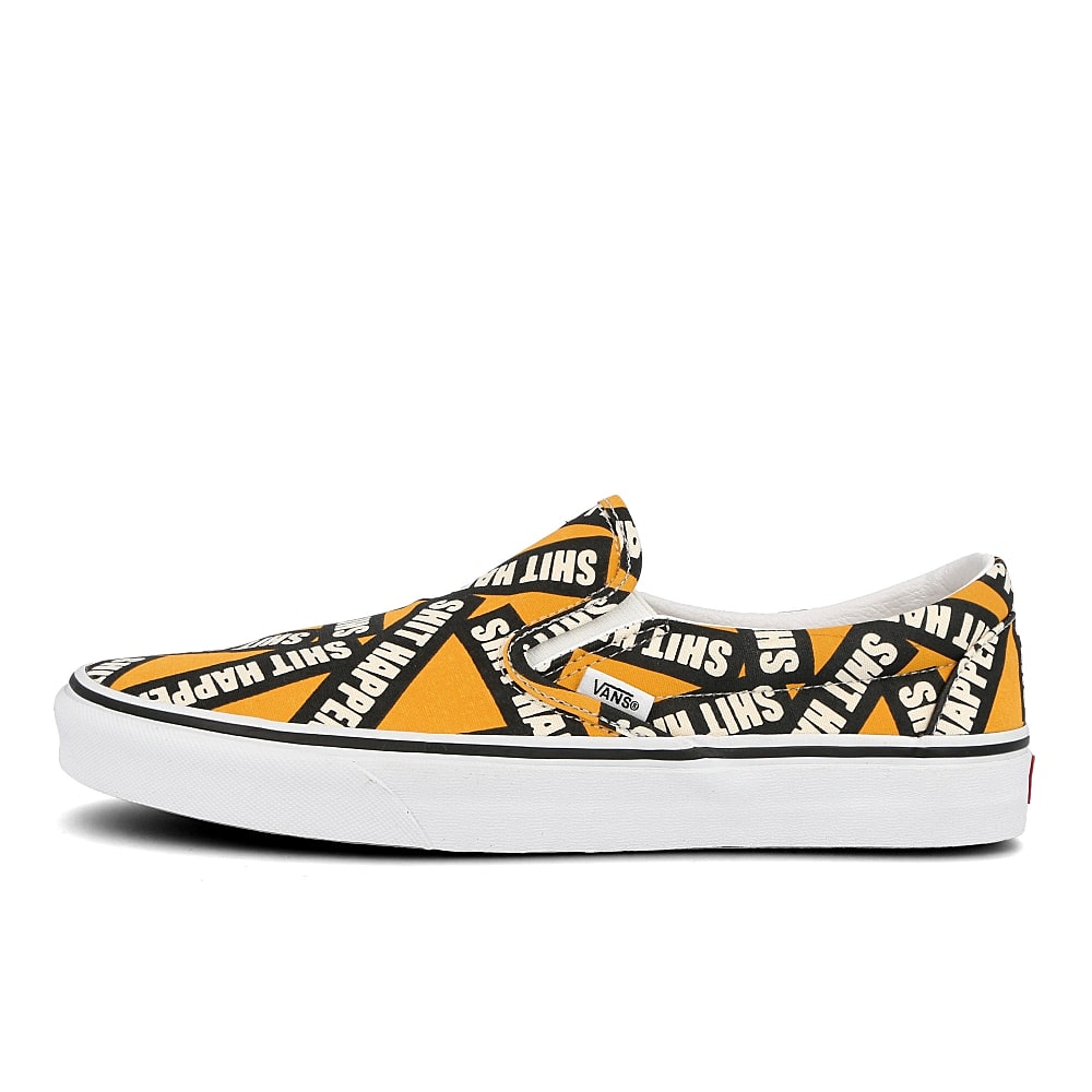 Vans classic slip-on shit happens White-Yellow Sneakers VN0A4U38WTX1 | Overkill