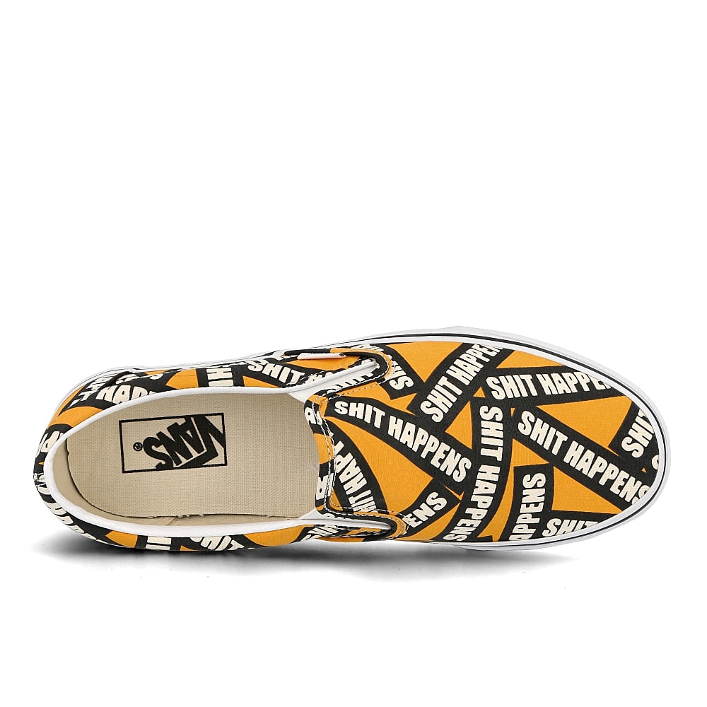 Vans classic slip-on shit happens White-Yellow Sneakers Detailfoto | Overkill