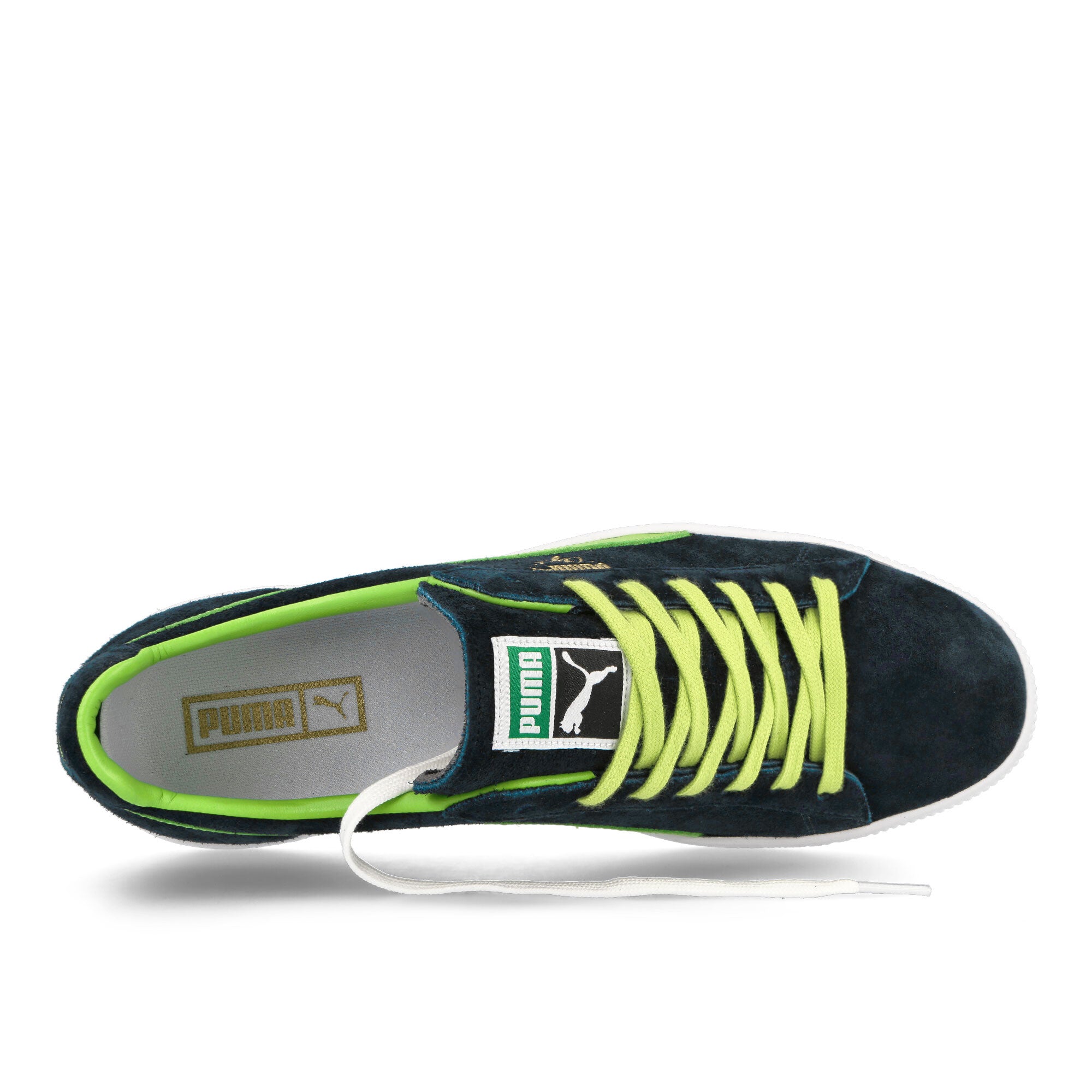 Puma Clyde Clydezilla MIJ Puma Navy - Lime Smash Low Top Sneakers Detailfoto | Overkill
