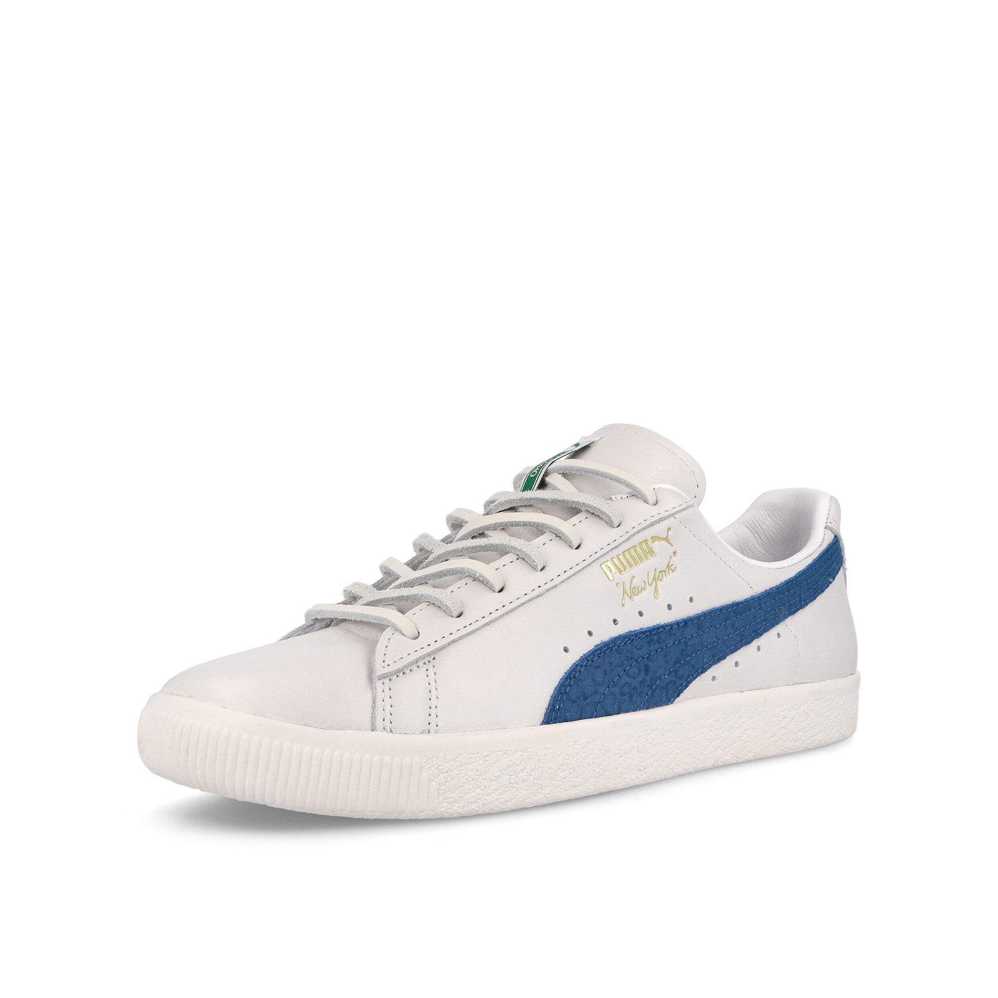 Puma Clyde Soho NYC Puma White - Puma Black Low Top Sneakers Close Up | Overkill