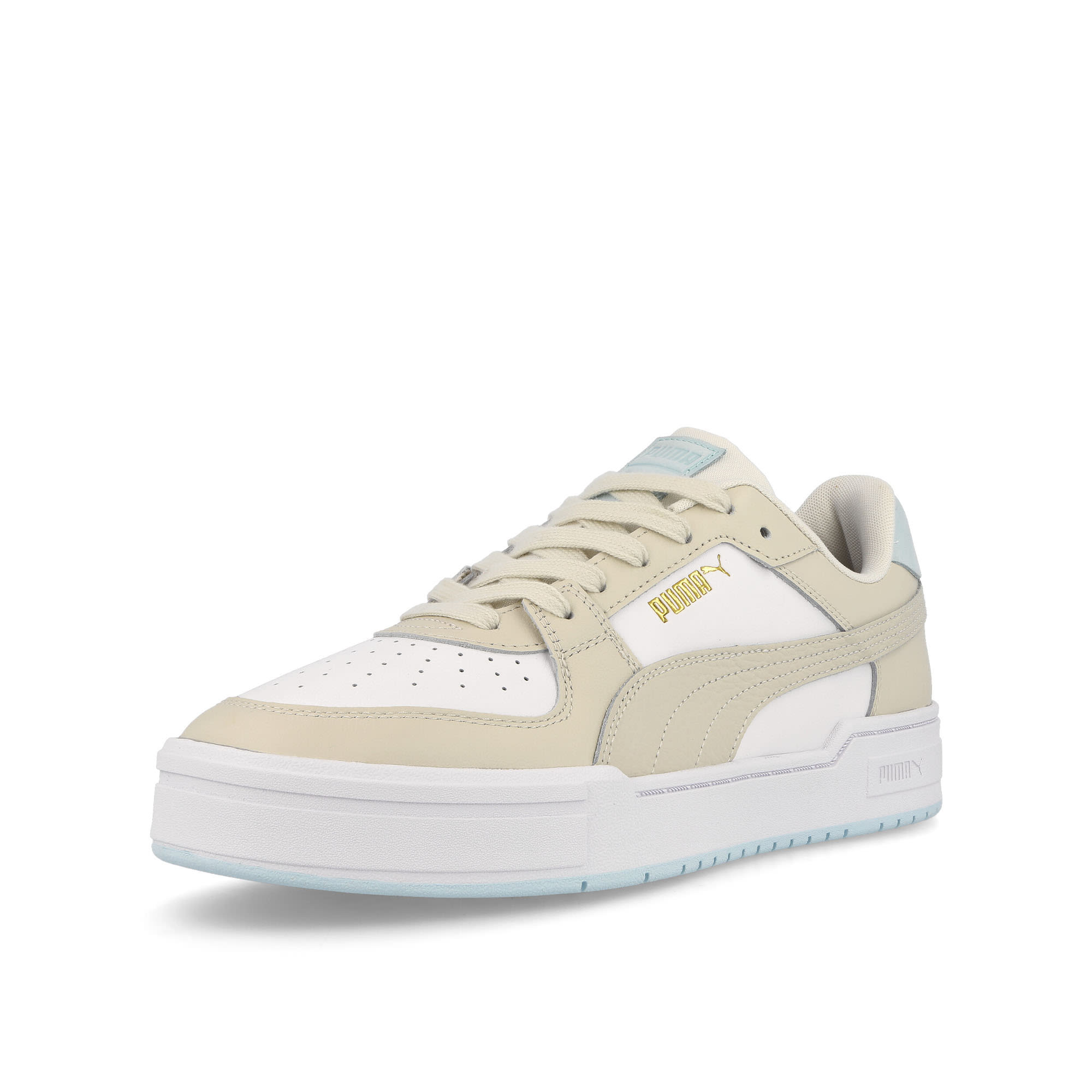Puma CA Pro Leather Mix Puma White - Warm White Low Top Sneakers Close Up | Overkill