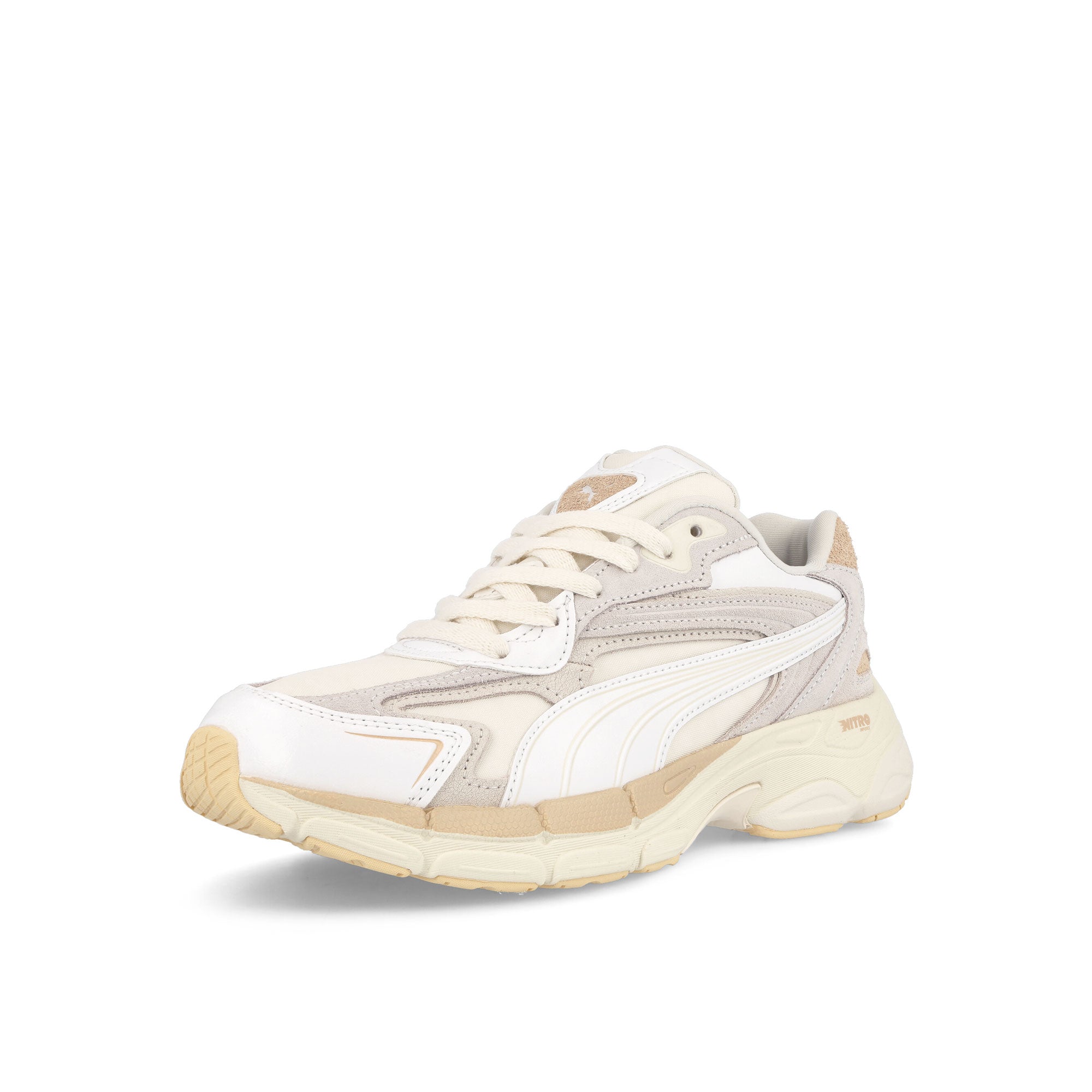 Puma Teveris Nitro Thrifted Wns Warm White Low Top Sneakers Close Up | Overkill