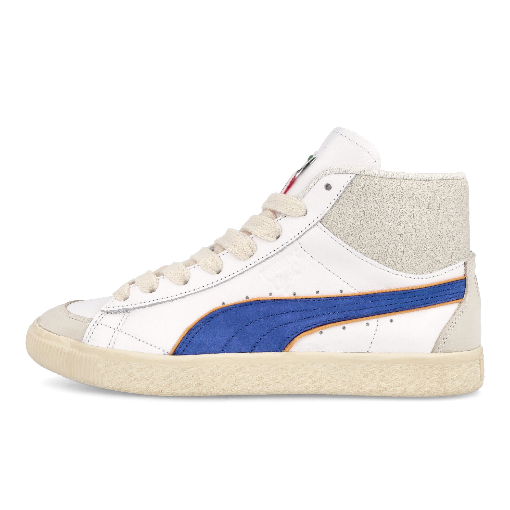 Puma Rhuigi x Puma Clyde Mid Bball Puma White - Royal Sapphire Sneakers 391335 01 | Overkill