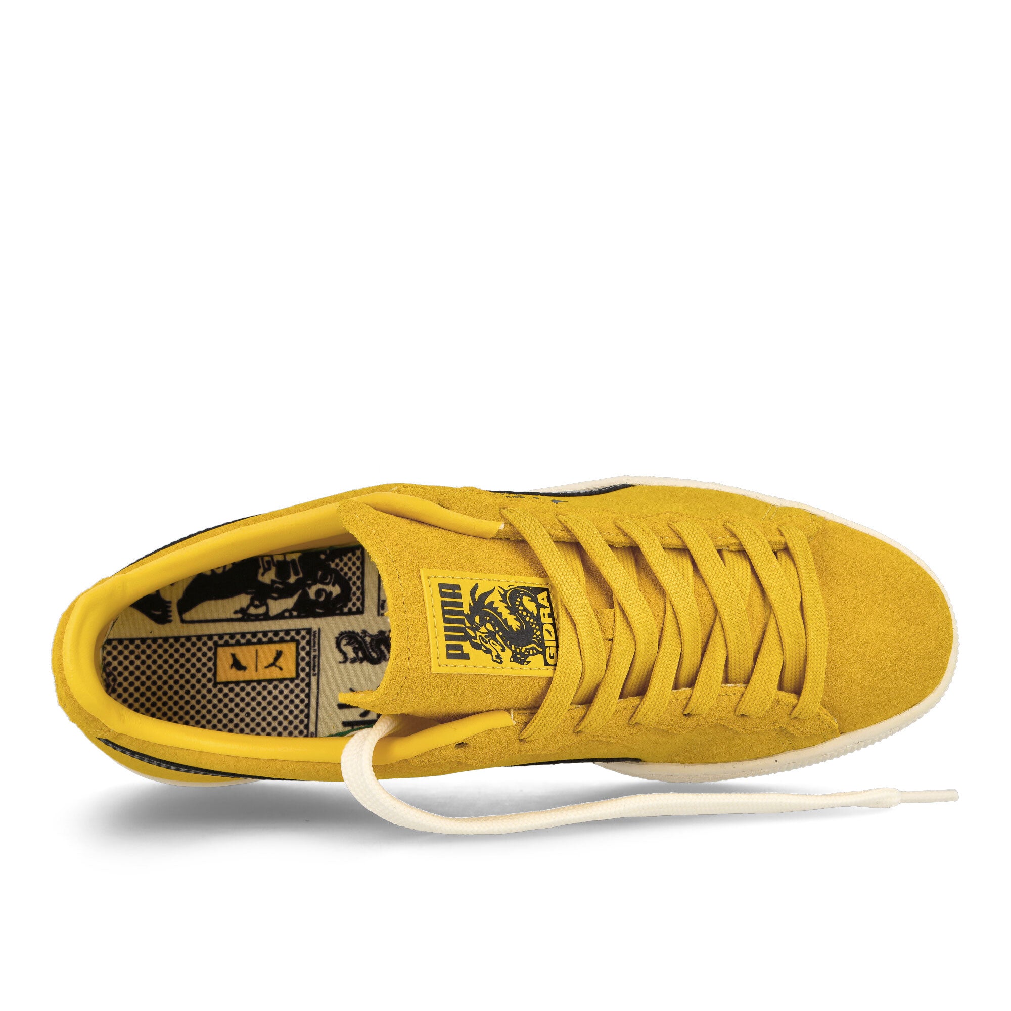 Puma STAPLE x Puma Suede Yellow / White / Black Sneakers Detail View 1 | Overkill