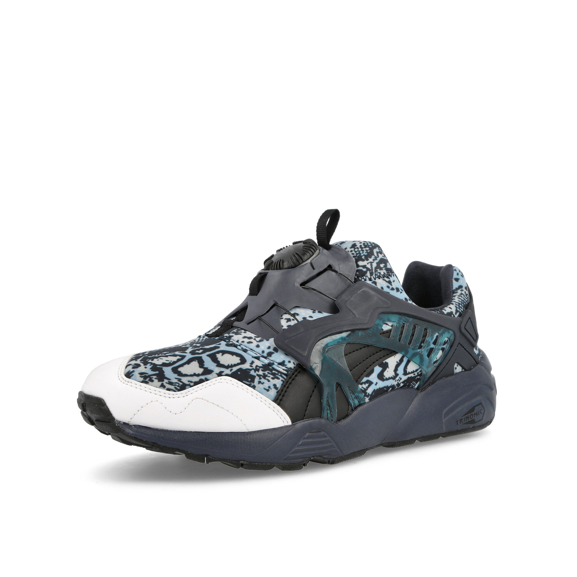 Puma Disc Blaze Snake Spring Blue - Parisian Night Low Top Sneakers Close Up | Overkill