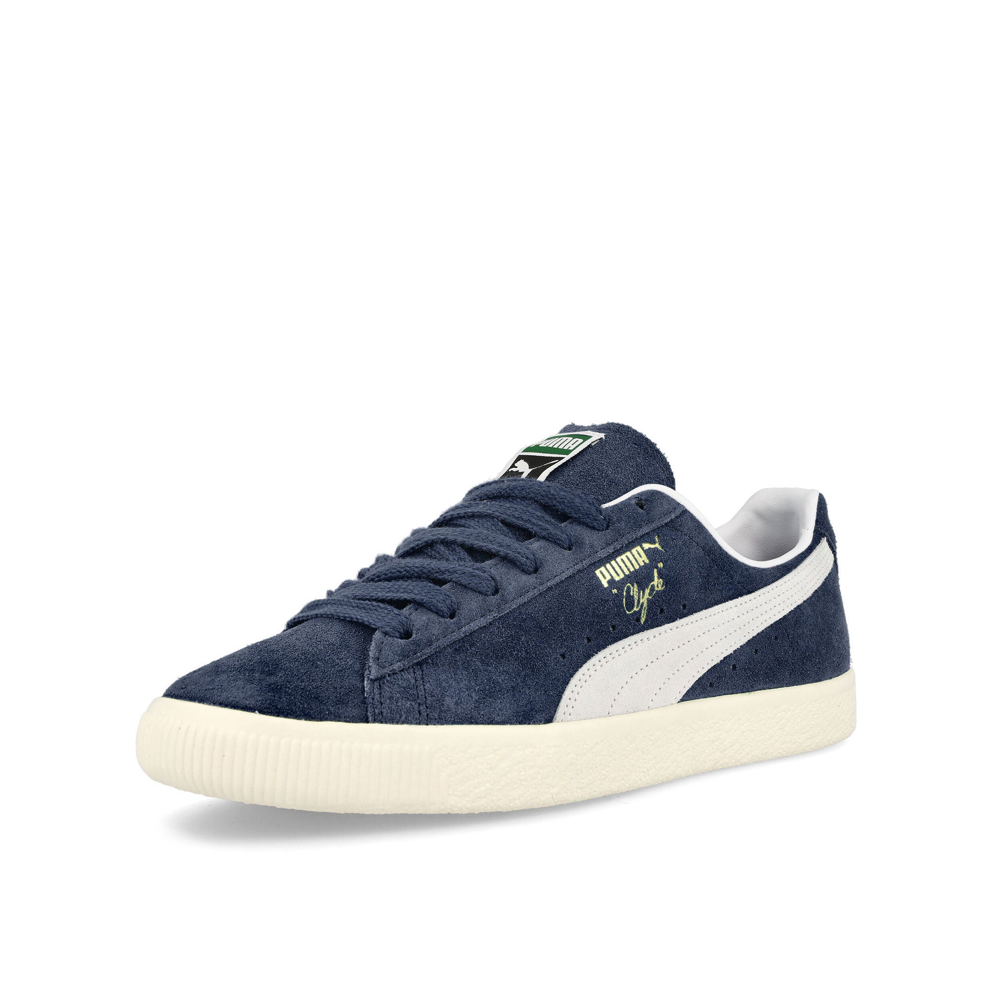 Puma Clyde OG Parisian Night - Puma White - Pristine Low Top Sneakers Close Up | Overkill