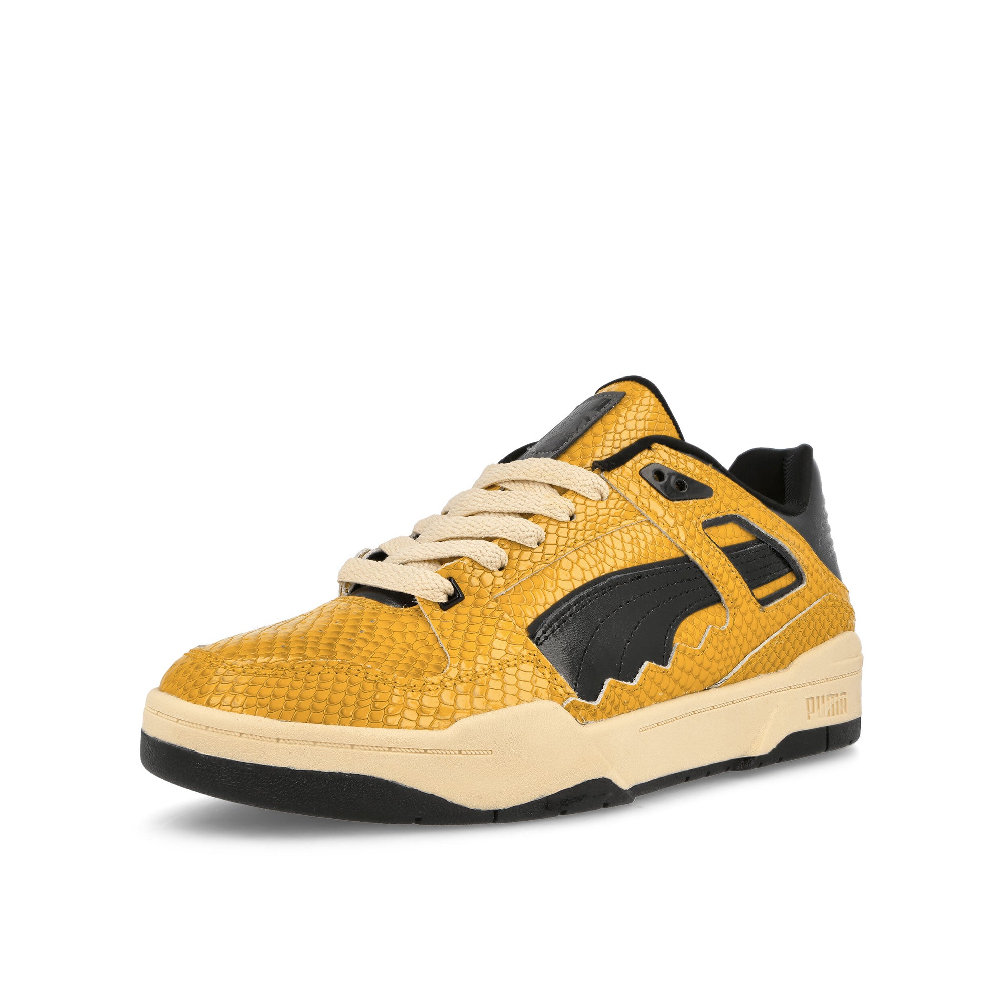 Puma STAPLE x Puma Slipstream Radiant Yellow Sneakers Close Up | Overkill