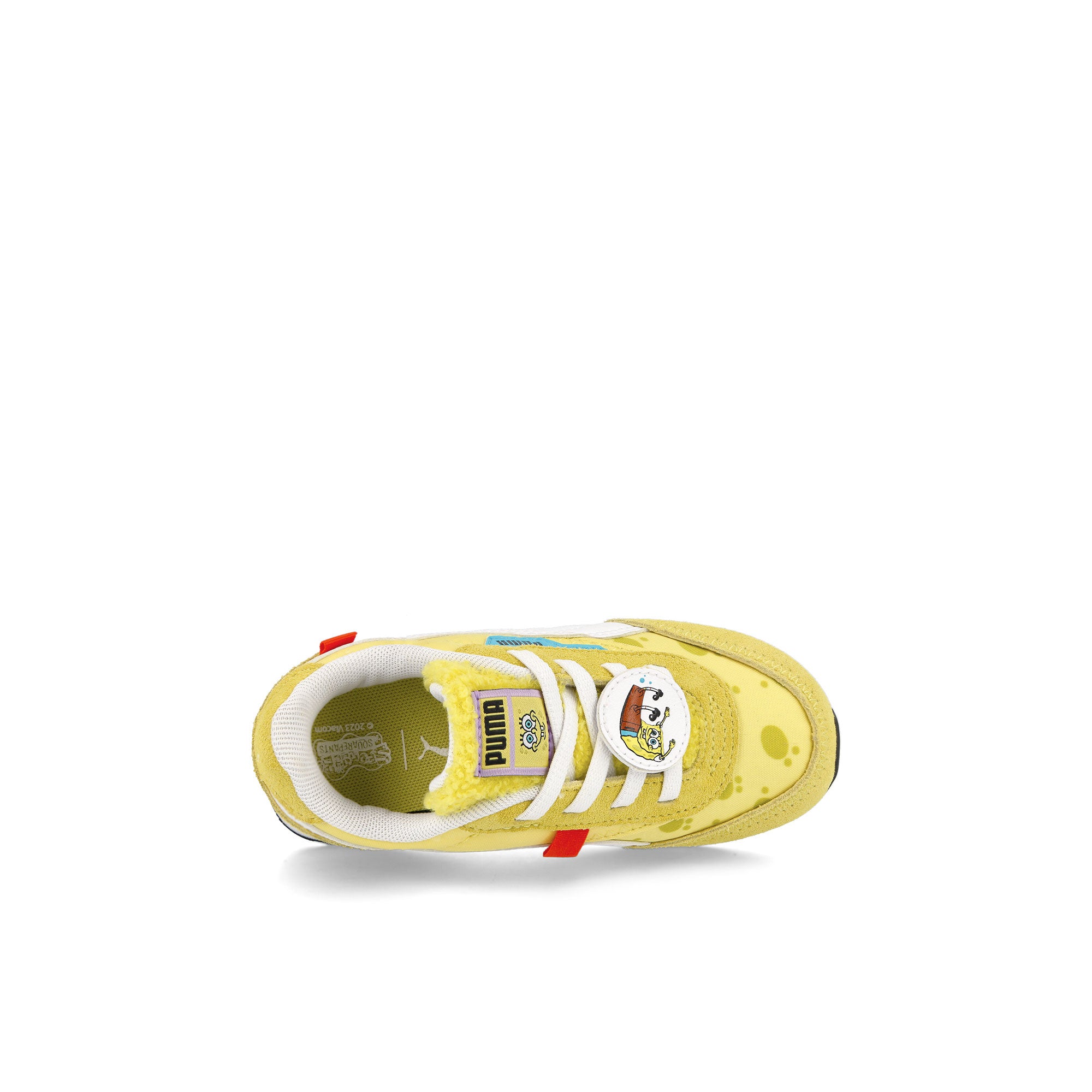Puma Future Rider Spongebob AC Infants Lucent Yellow - Puma White Low Top Sneakers Detailfoto | Overkill