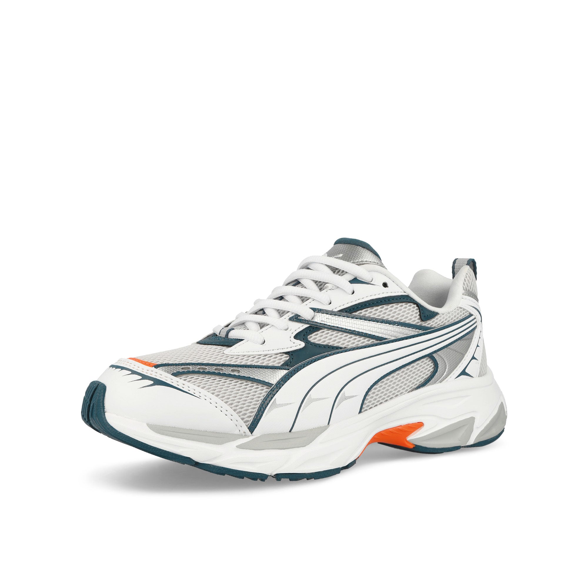 Puma Morphic Gray - Inky Blue Low Top Sneakers Close Up | Overkill
