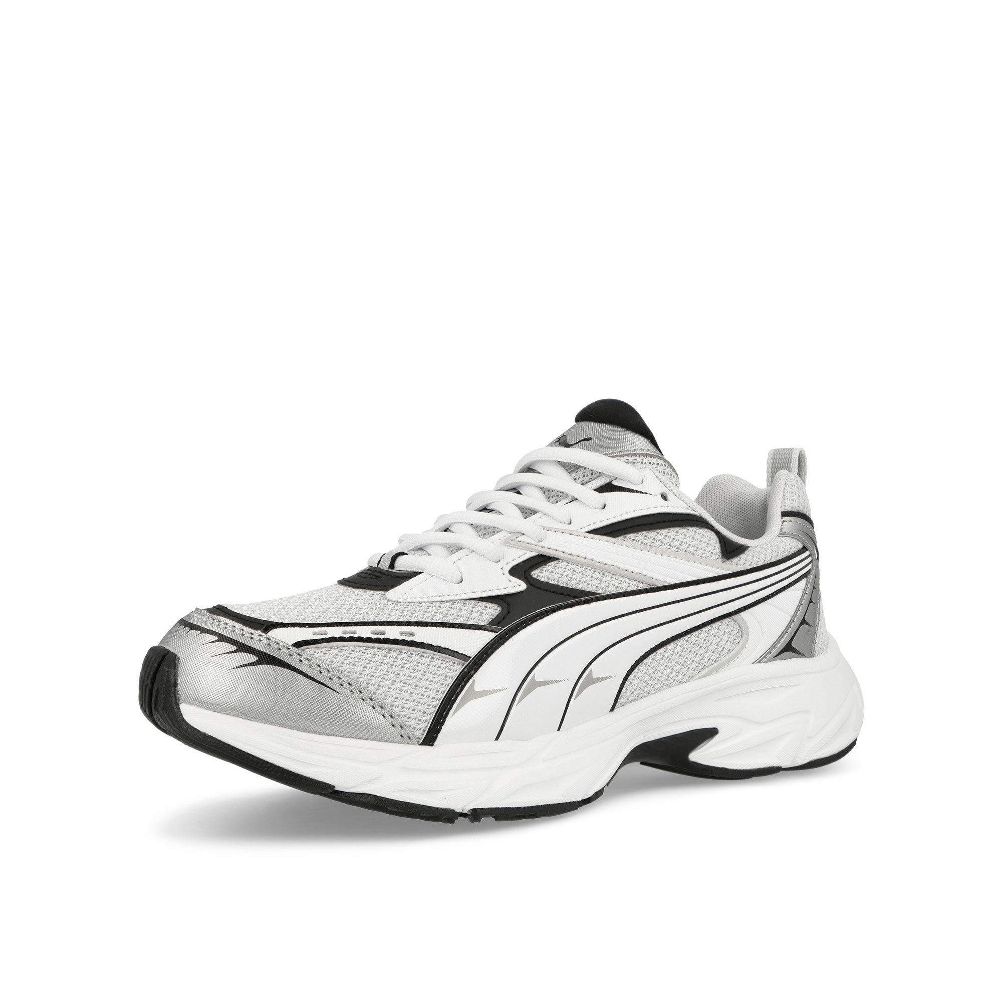 Puma Morphic Base Feather Gray - Puma Black Low Top Sneakers Close Up | Overkill