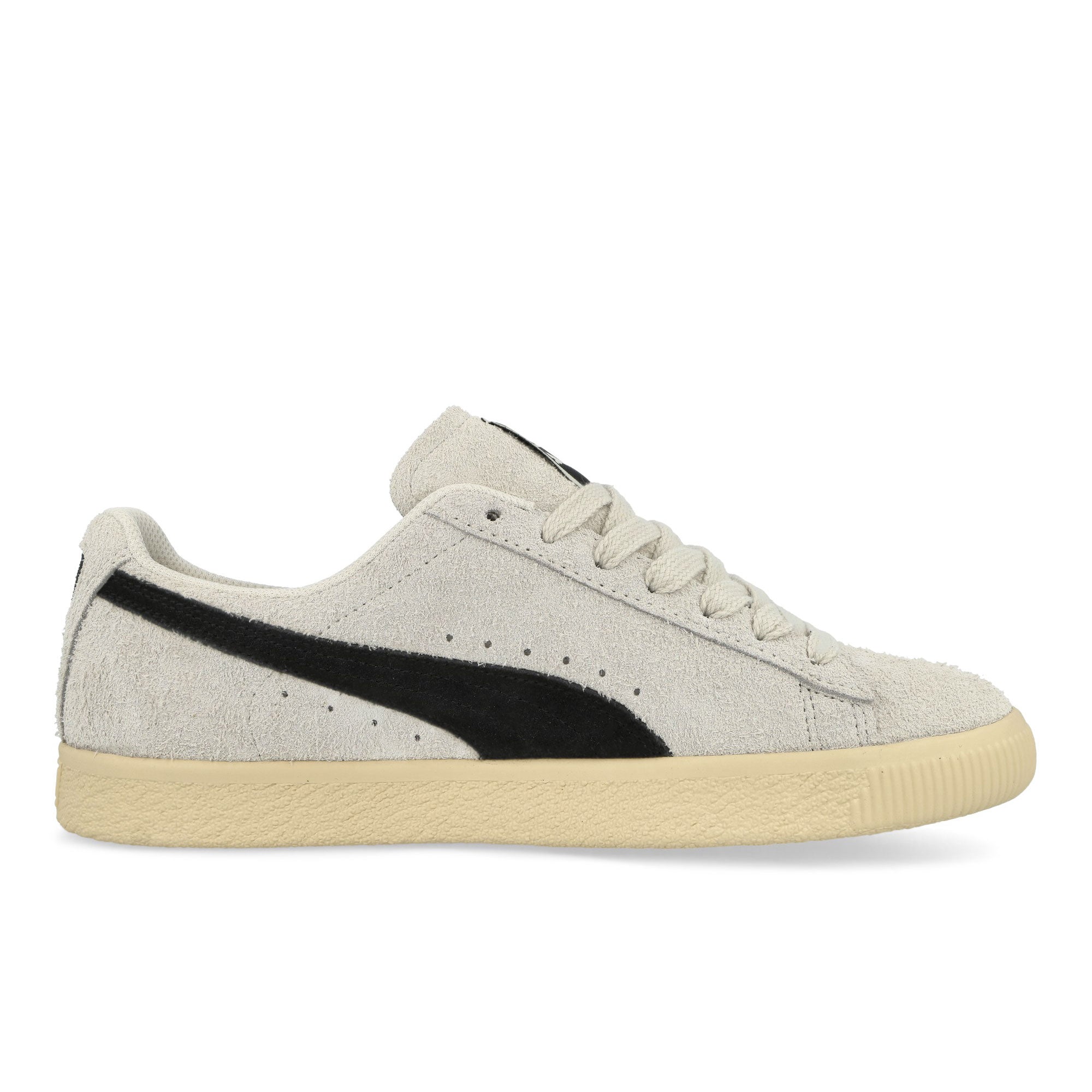 Puma Clyde Hairy Suede Sedate Gray - Cashew Low Top Sneakers Silhouette | Overkill