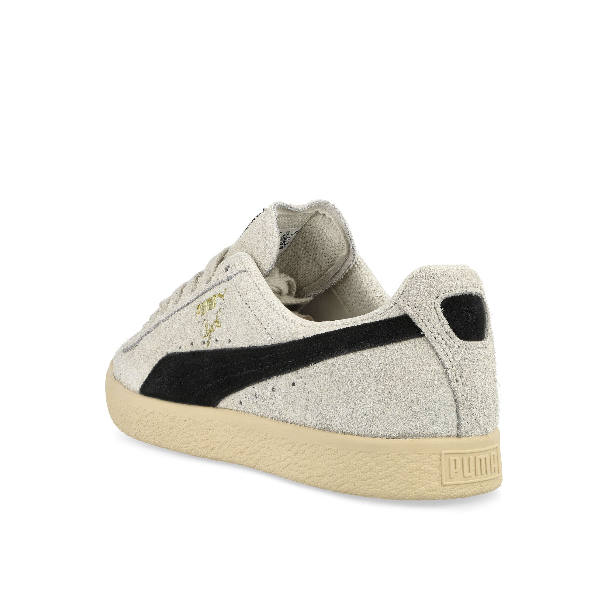 Puma Clyde Hairy Suede Sedate Gray - Cashew Low Top Sneakers Material | Overkill