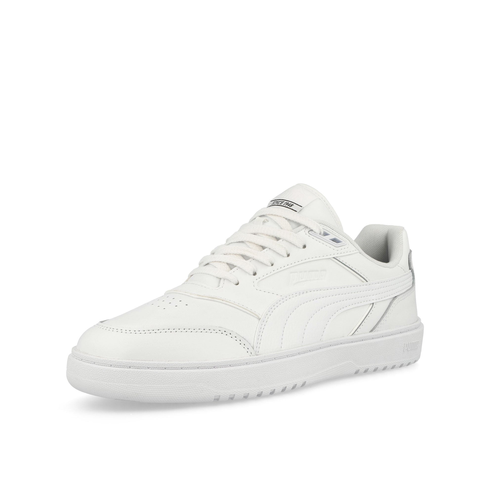 Puma Doublecourt Puma White - Cool Light Grey Low Top Sneakers Close Up | Overkill