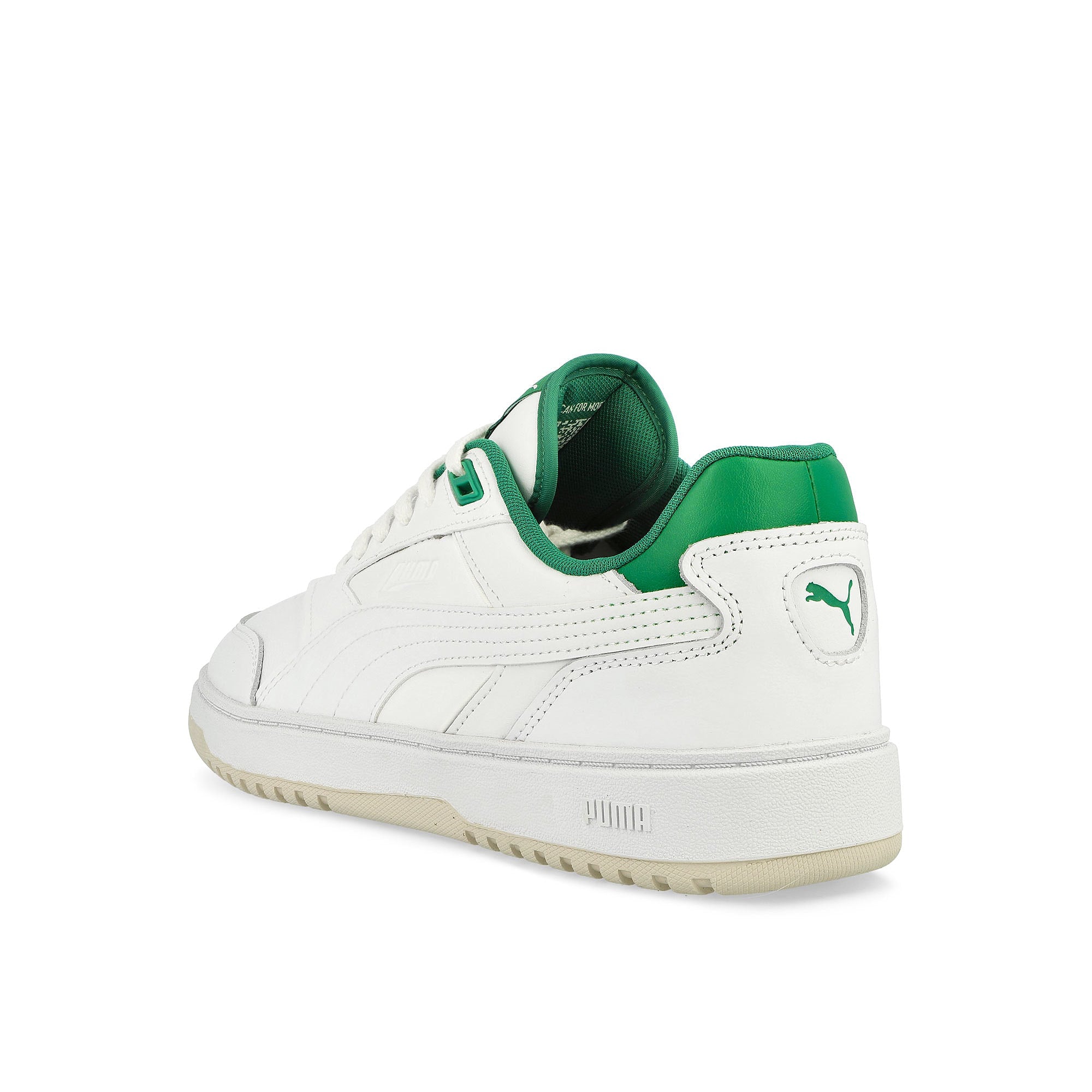 Puma Doublecourt Puma White - Archive Green Low Top Sneakers Material | Overkill