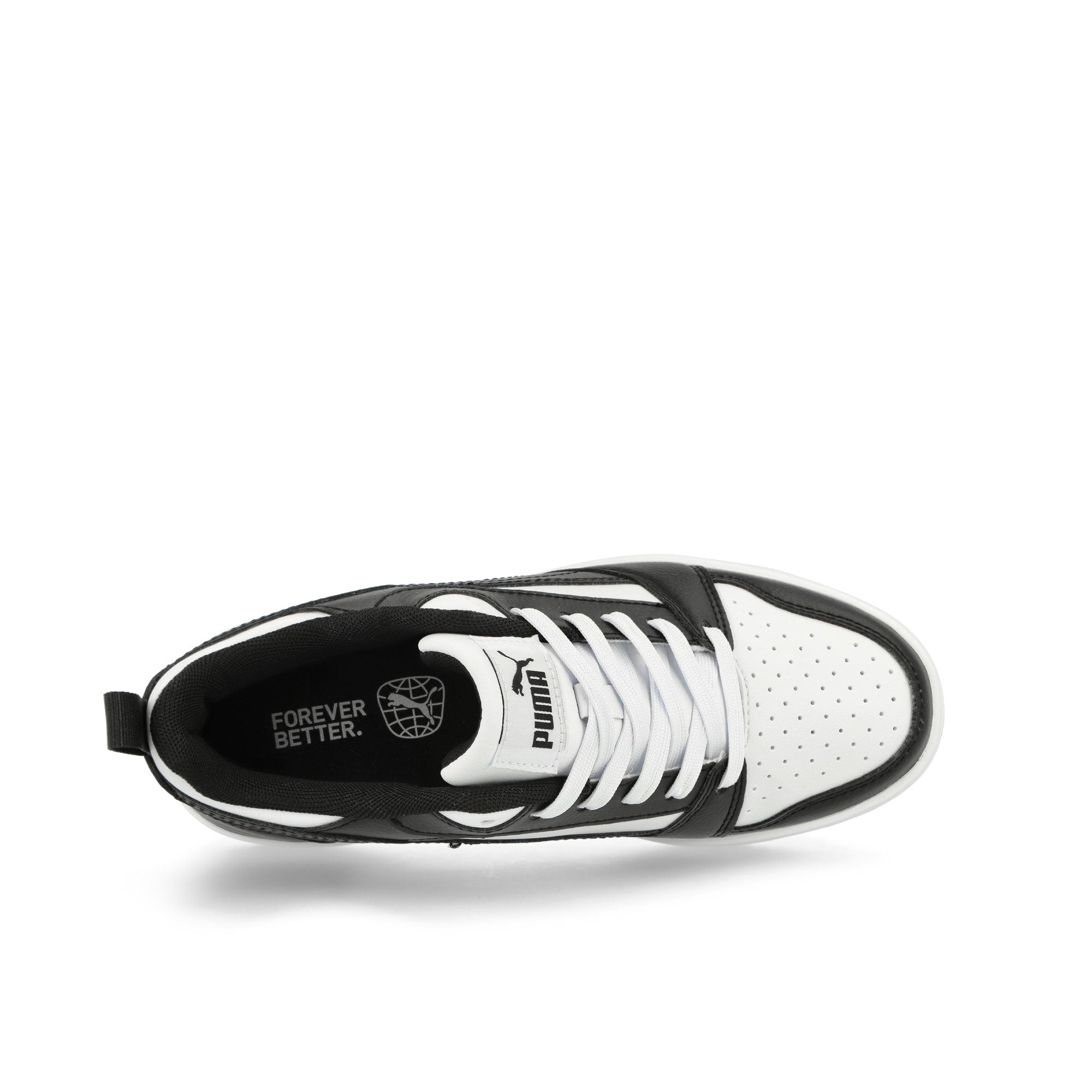Puma Rebound V6 Lo Jr Puma White - Puma Black Low Top Sneakers Detailfoto | Overkill