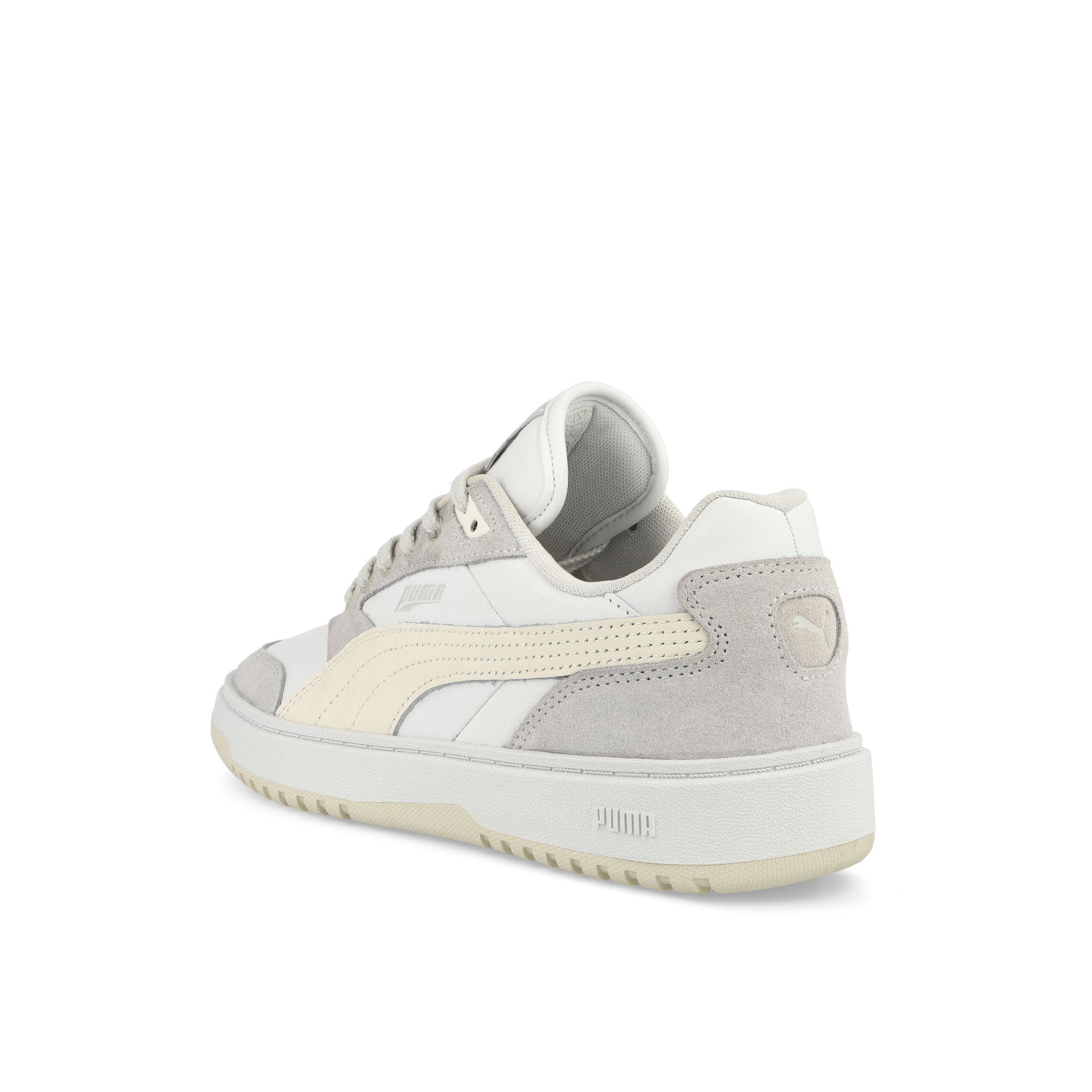 Puma Doublecourt Wns Feather Gray - Puma White Low Top Sneakers Material | Overkill