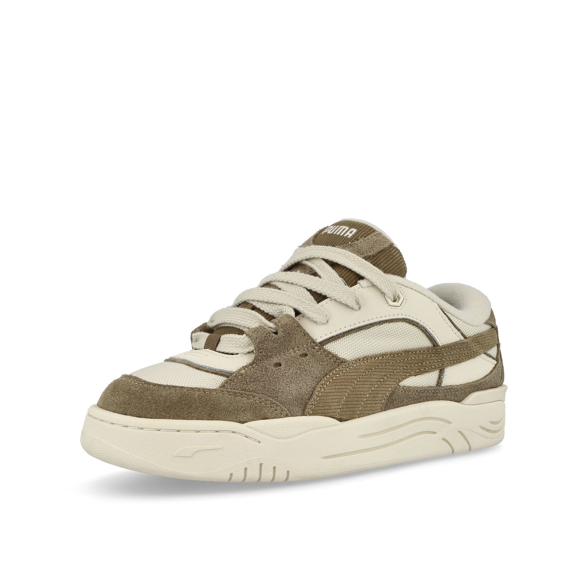 Puma -180 Corduroy Alpine Snow - Chocolate Chip Low Top Sneakers Close Up | Overkill