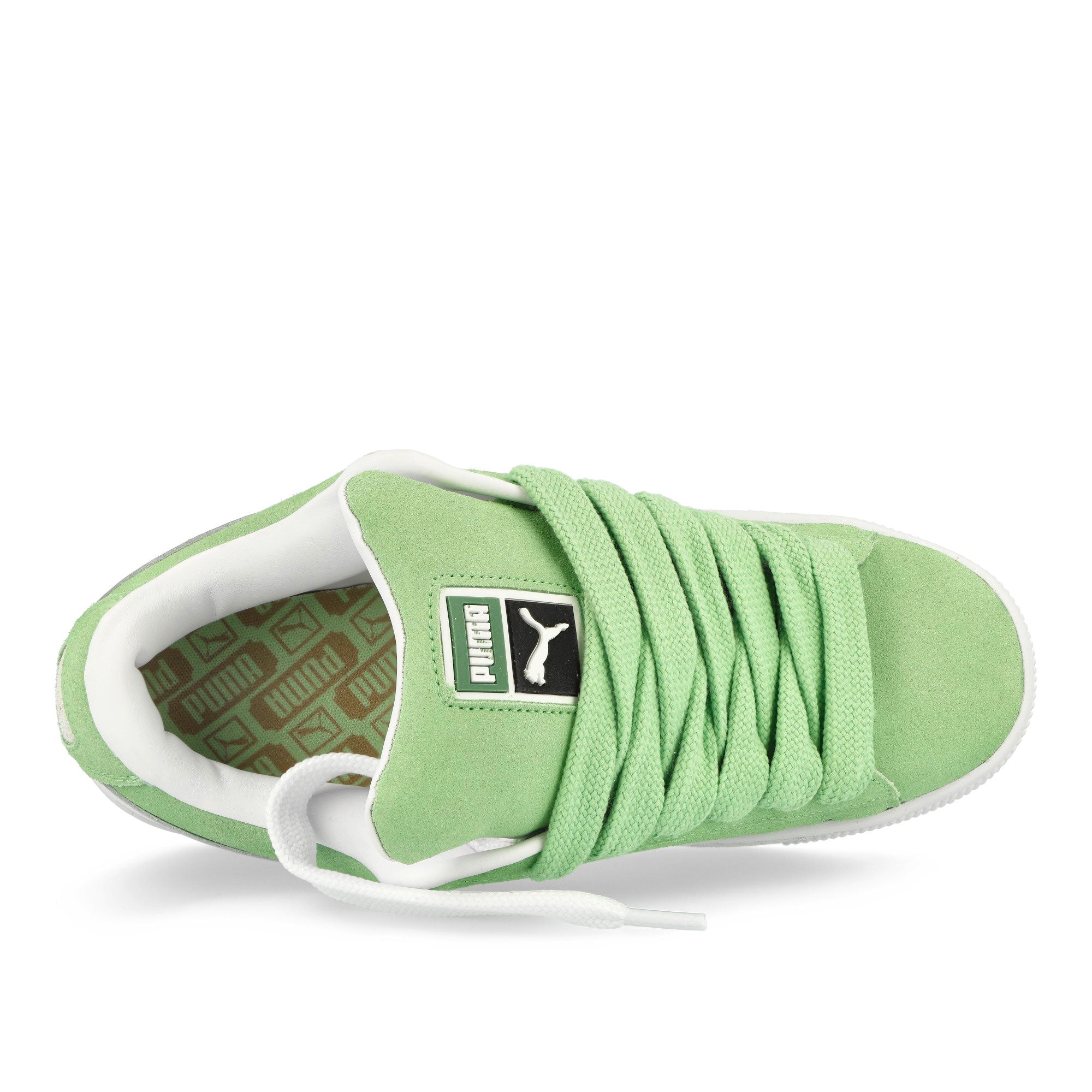 Puma Suede XL Pure Green - Puma White Low Top Sneakers Detailfoto | Overkill