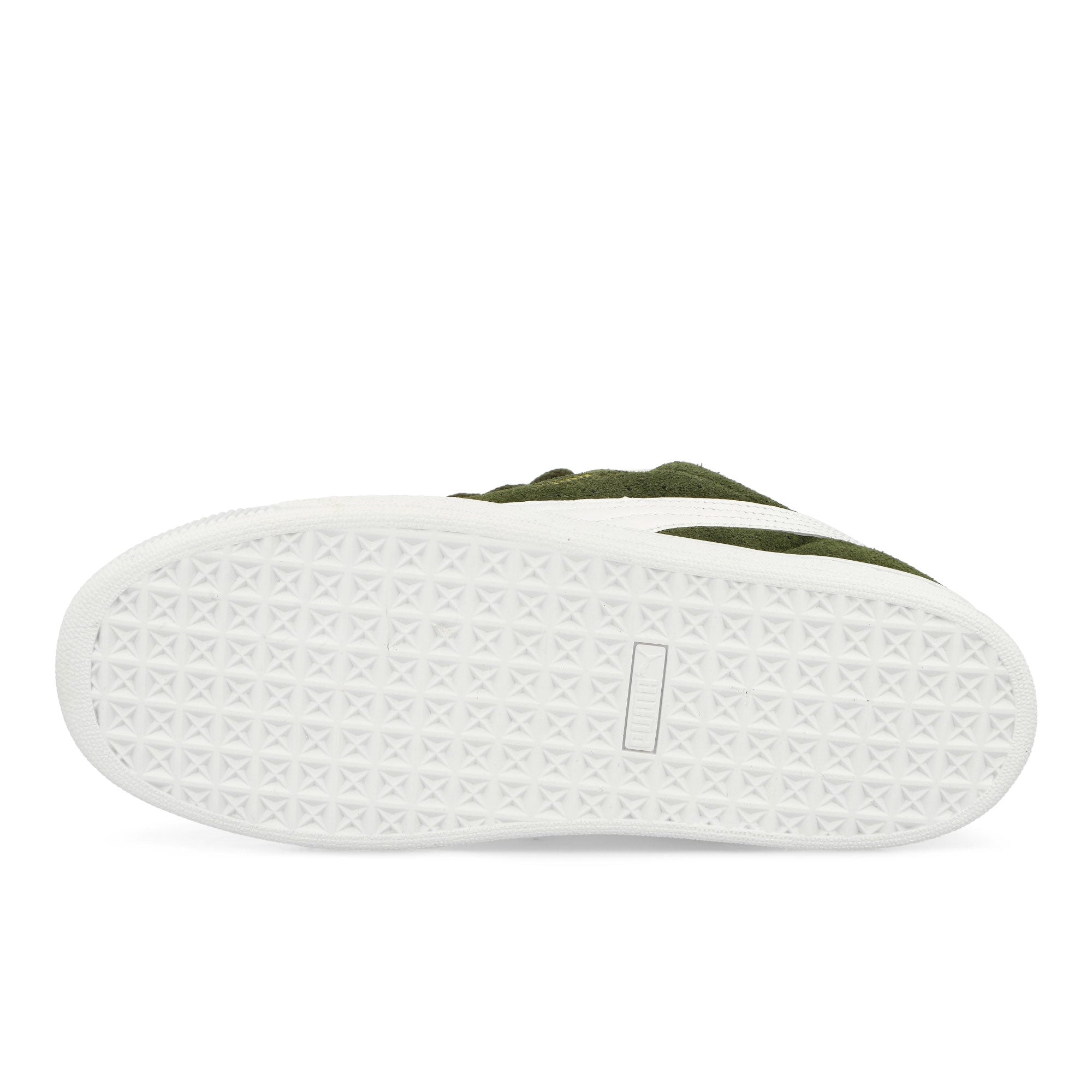 Puma Suede XL Dark Olive - Puma White Low Top Sneakers Detail View 1 | Overkill