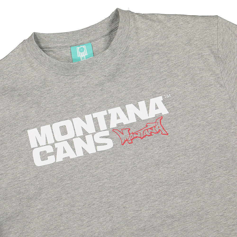Montana T-Shirt Typo + Logo Grey T-Shirts Close-up | Overkill