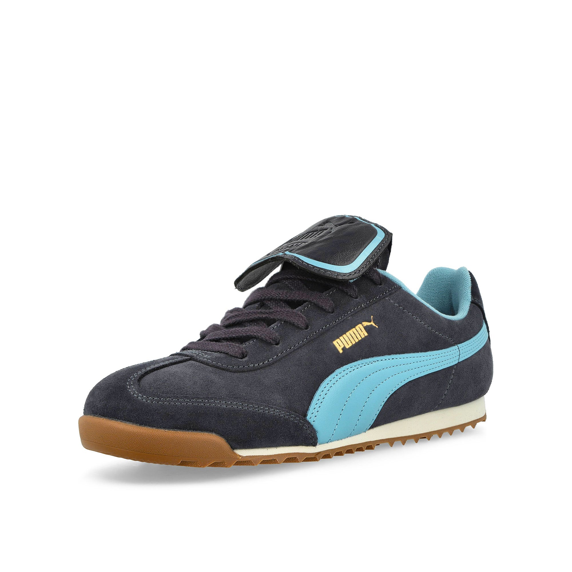Puma Arizona New Navy / Dusty Aqua Low Top Sneakers Close Up | Overkill