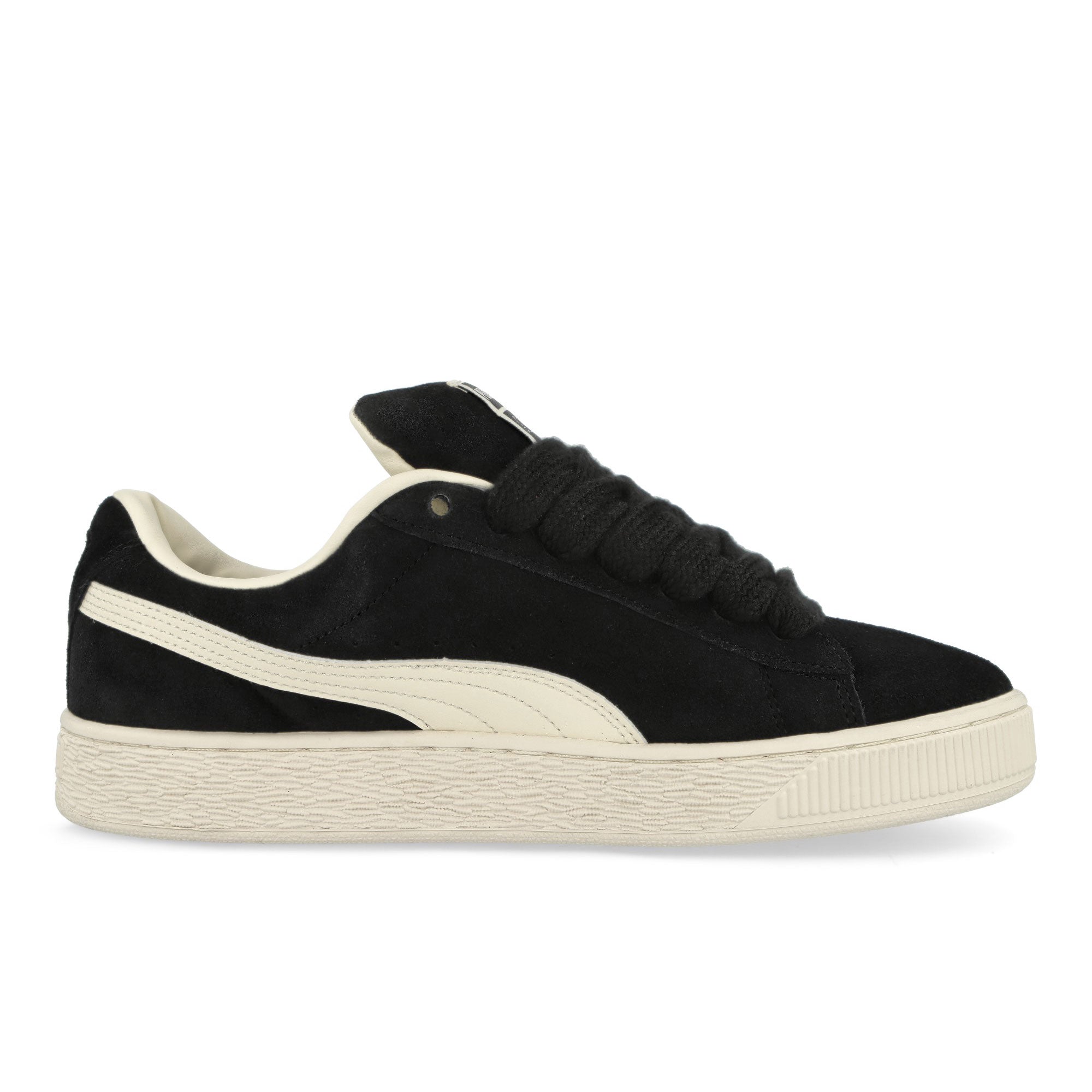 Puma Pleasures x Puma Suede XL Puma Black - Frosted Ivory Low Top Sneakers Silhouette | Overkill