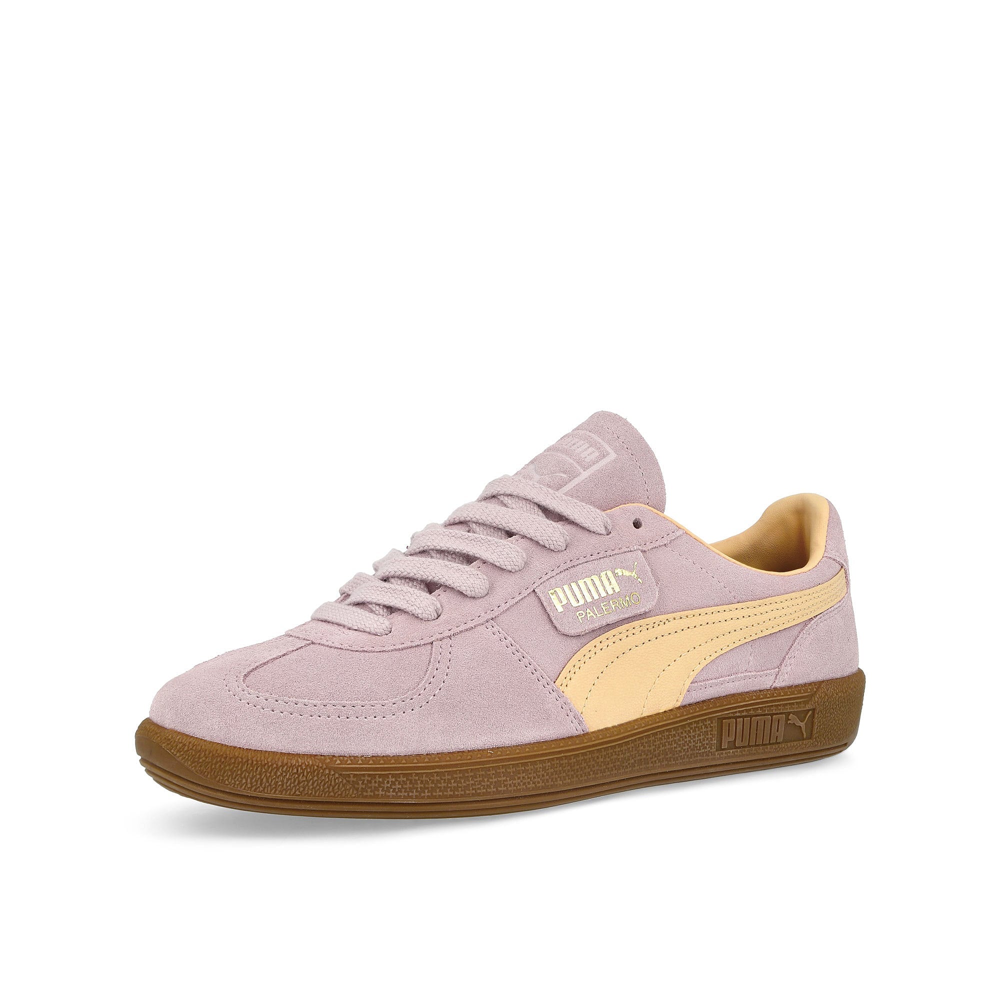 Puma Palermo Grape Mist / Peach Fizz Low Top Sneakers Close Up | Overkill