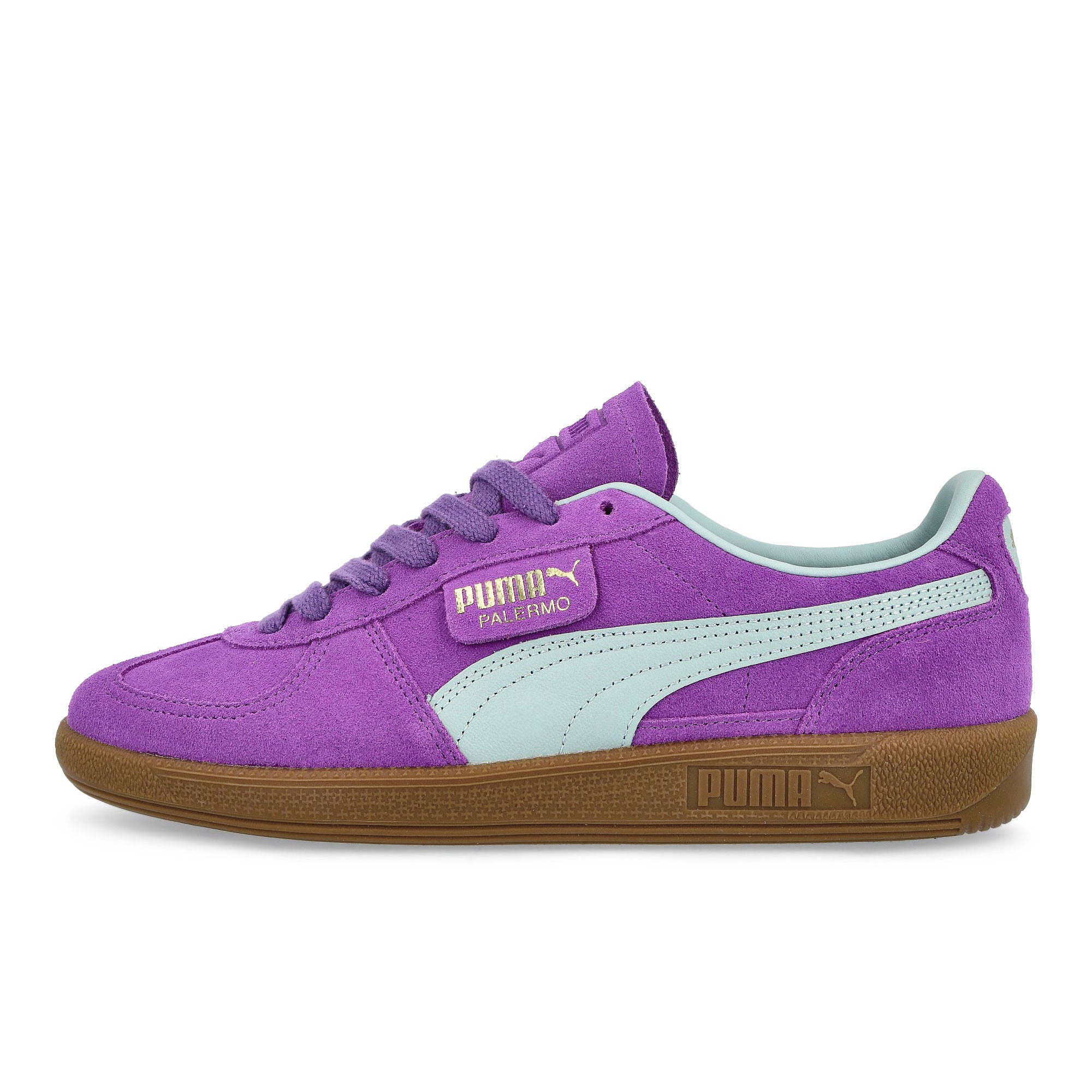 Puma Palermo Ultraviolet - Turquiose Surf - Puma Gold Low Top Sneakers 396463 16 | Overkill