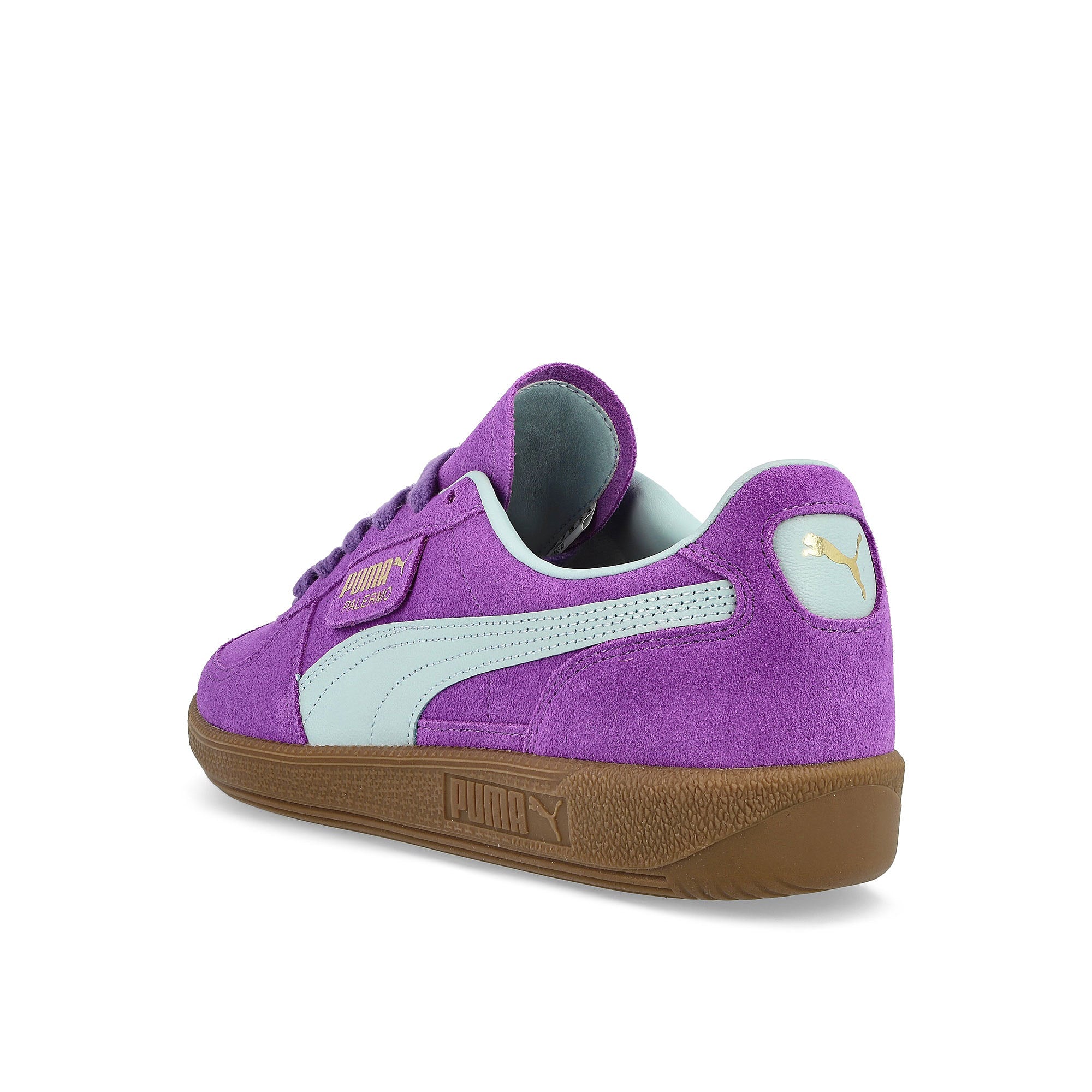 Puma Palermo Ultraviolet - Turquiose Surf - Puma Gold Low Top Sneakers Material | Overkill