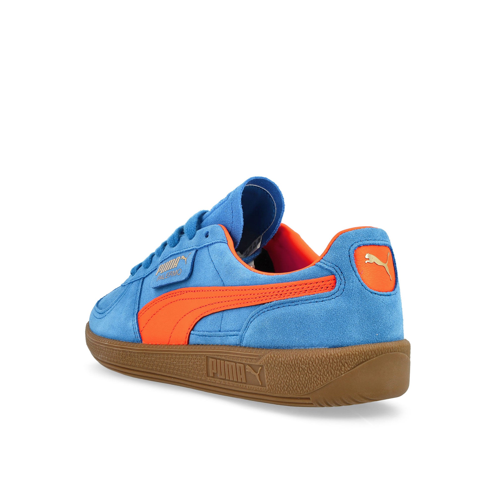 Puma Palermo Hyperlink Blue-Flame Flicker-Gum Low Top Sneakers Material | Overkill