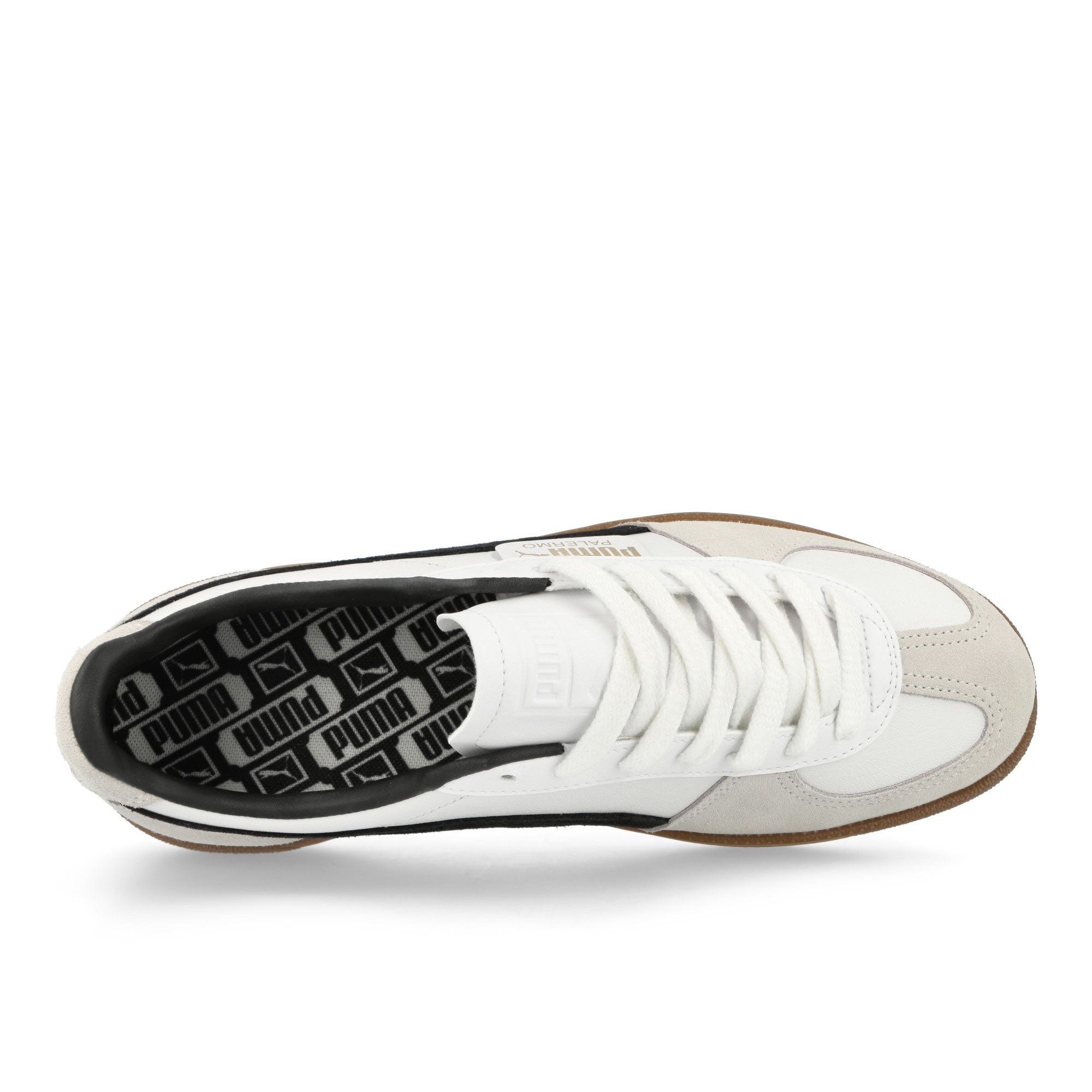 Puma Palermo Leather Puma White - Vapor Gray - Gum Low Top Sneakers Detailfoto | Overkill
