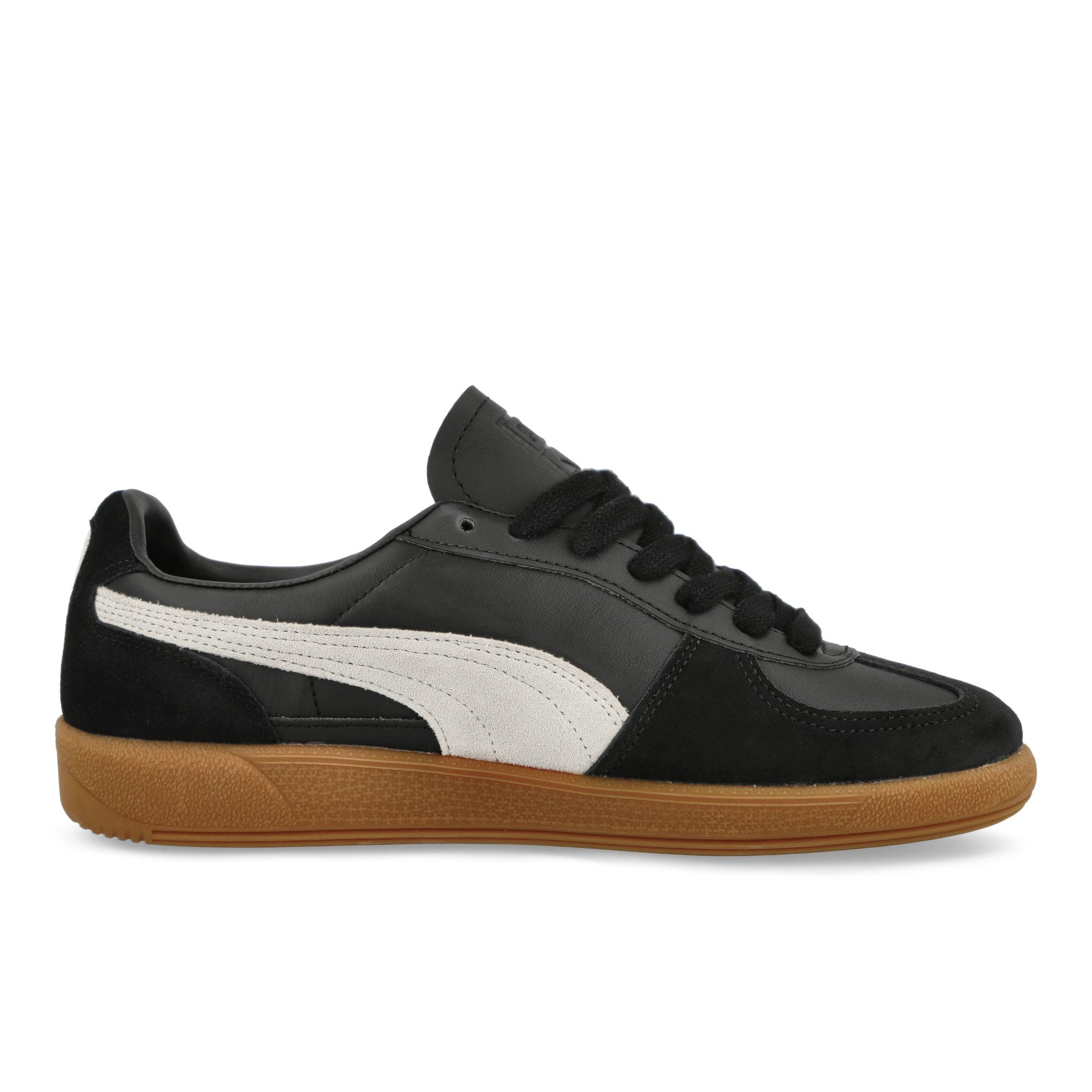 Puma Palermo Leather Puma Black - Feather Gray - Gum Low Top Sneakers Silhouette | Overkill