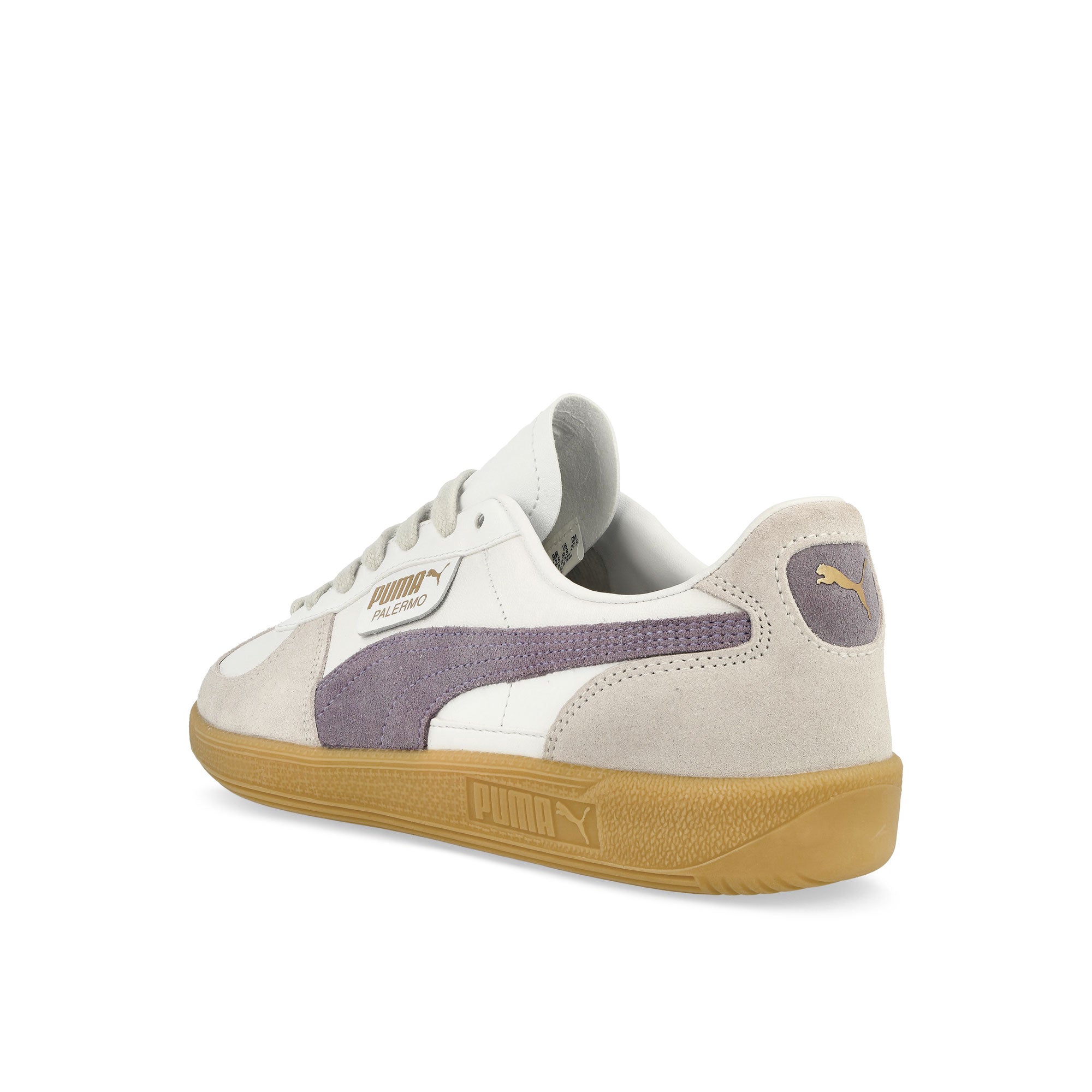 Puma Palermo Leather Puma White - Pale Plum - Gum Low Top Sneakers Material | Overkill