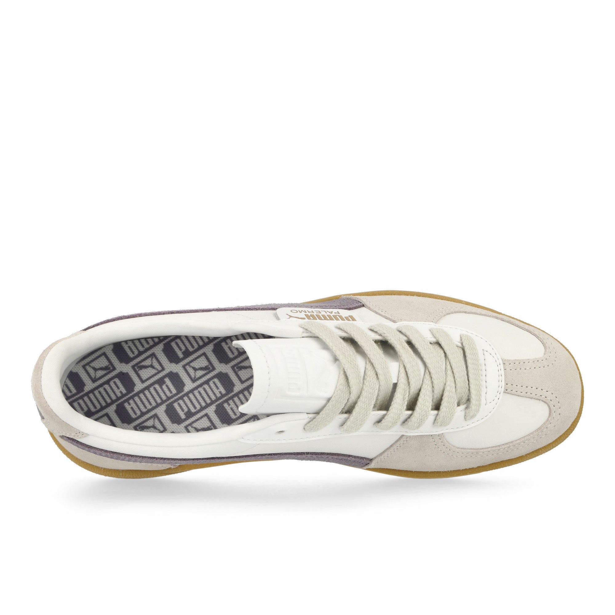 Puma Palermo Leather Puma White - Pale Plum - Gum Low Top Sneakers Detailfoto | Overkill