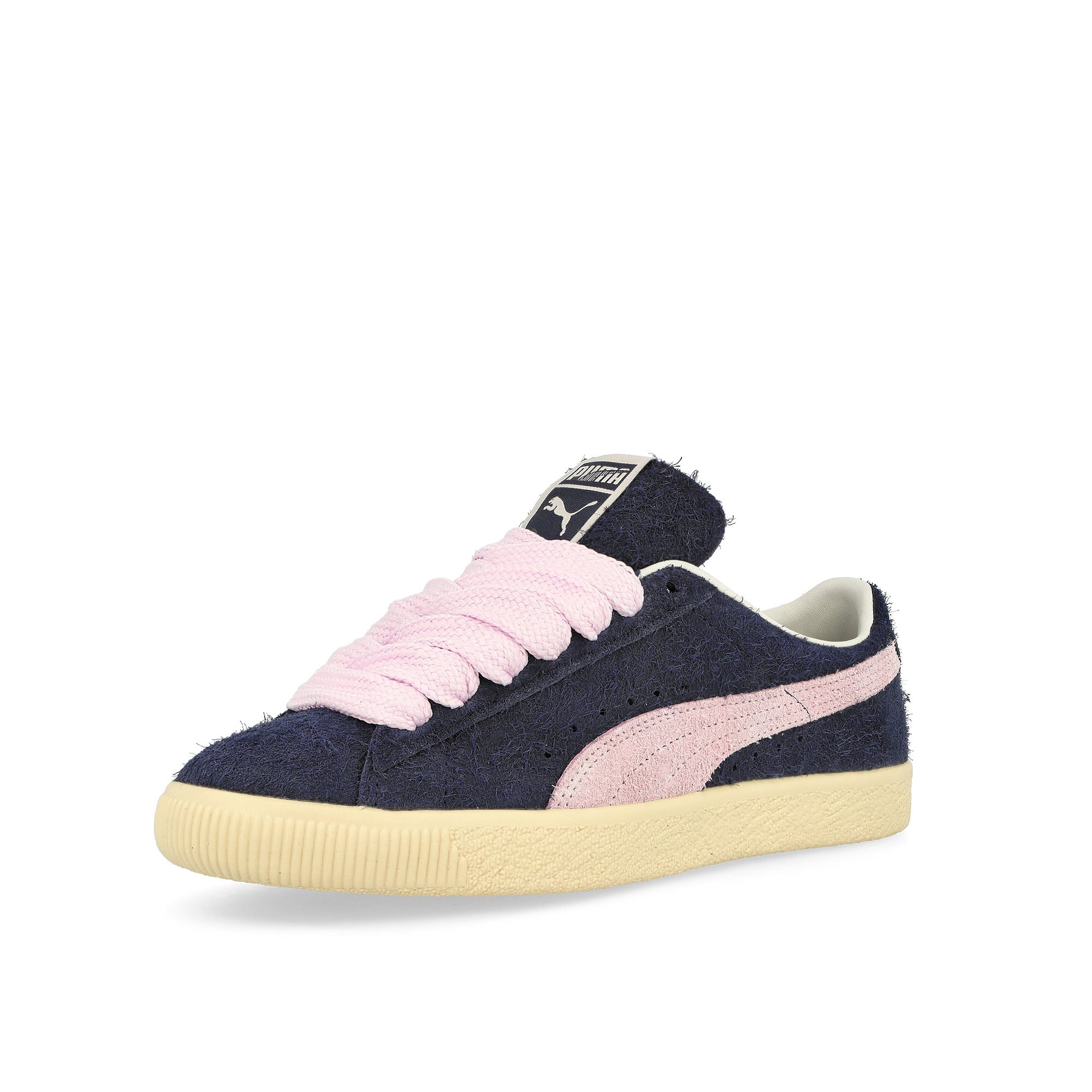 Puma Suede VTG B-Girl Wns Puma Navy - Light Straw Low Top Sneakers Close Up | Overkill