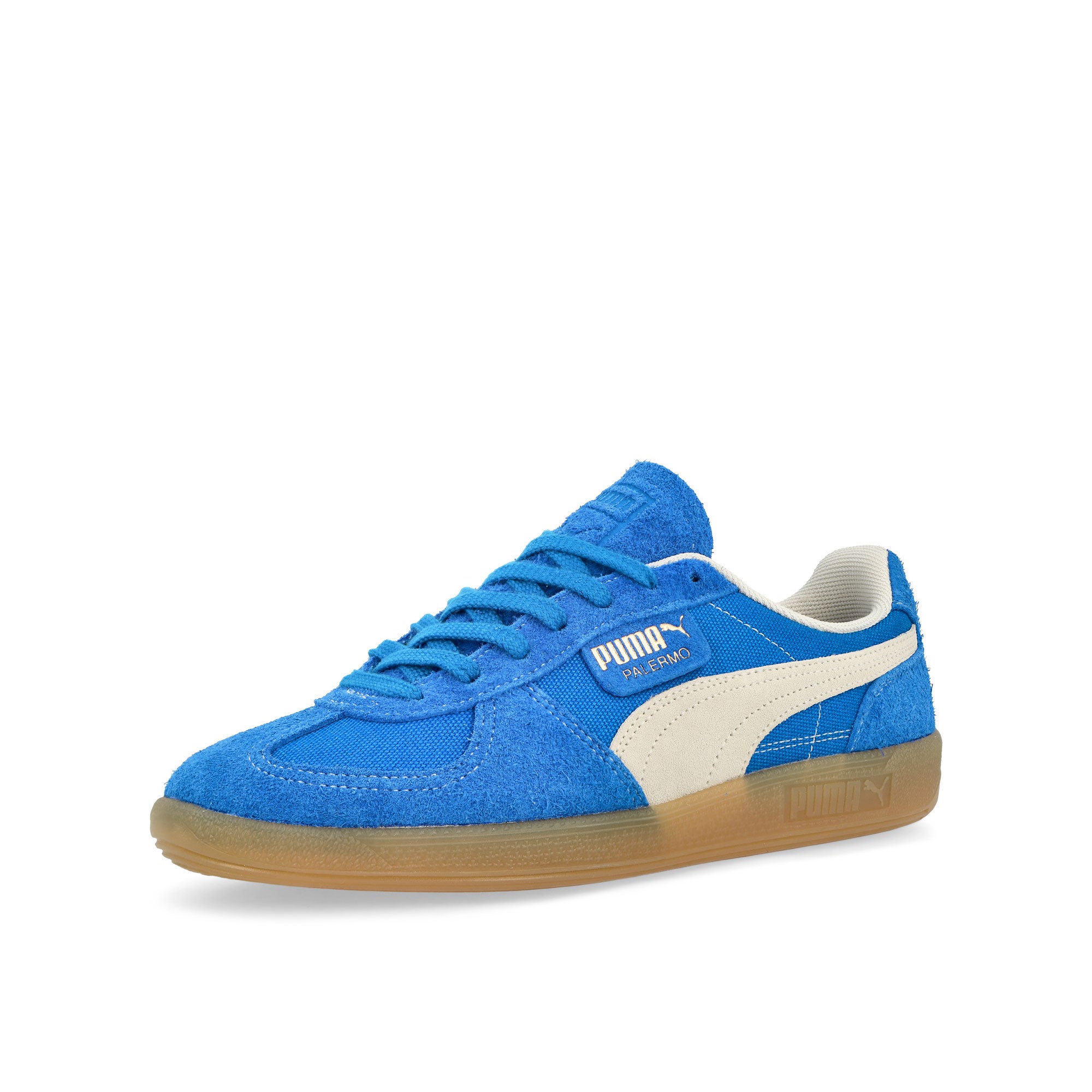 Puma Palermo Vintage Hyperlink Blue - Frosted Ivory Low Top Sneakers Close Up | Overkill