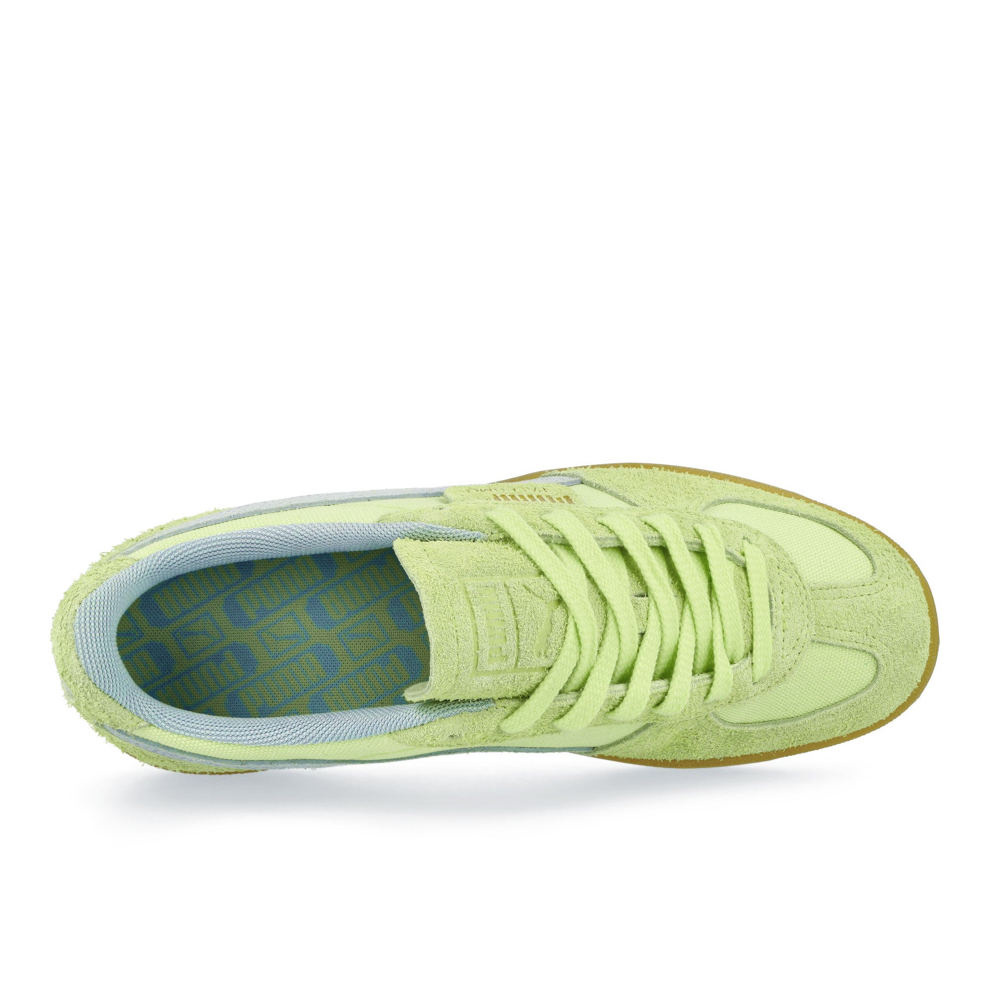 Puma Palermo Vintage Cool Cucumber - Frosted Dew - Puma Gold Low Top Sneakers Detailfoto | Overkill