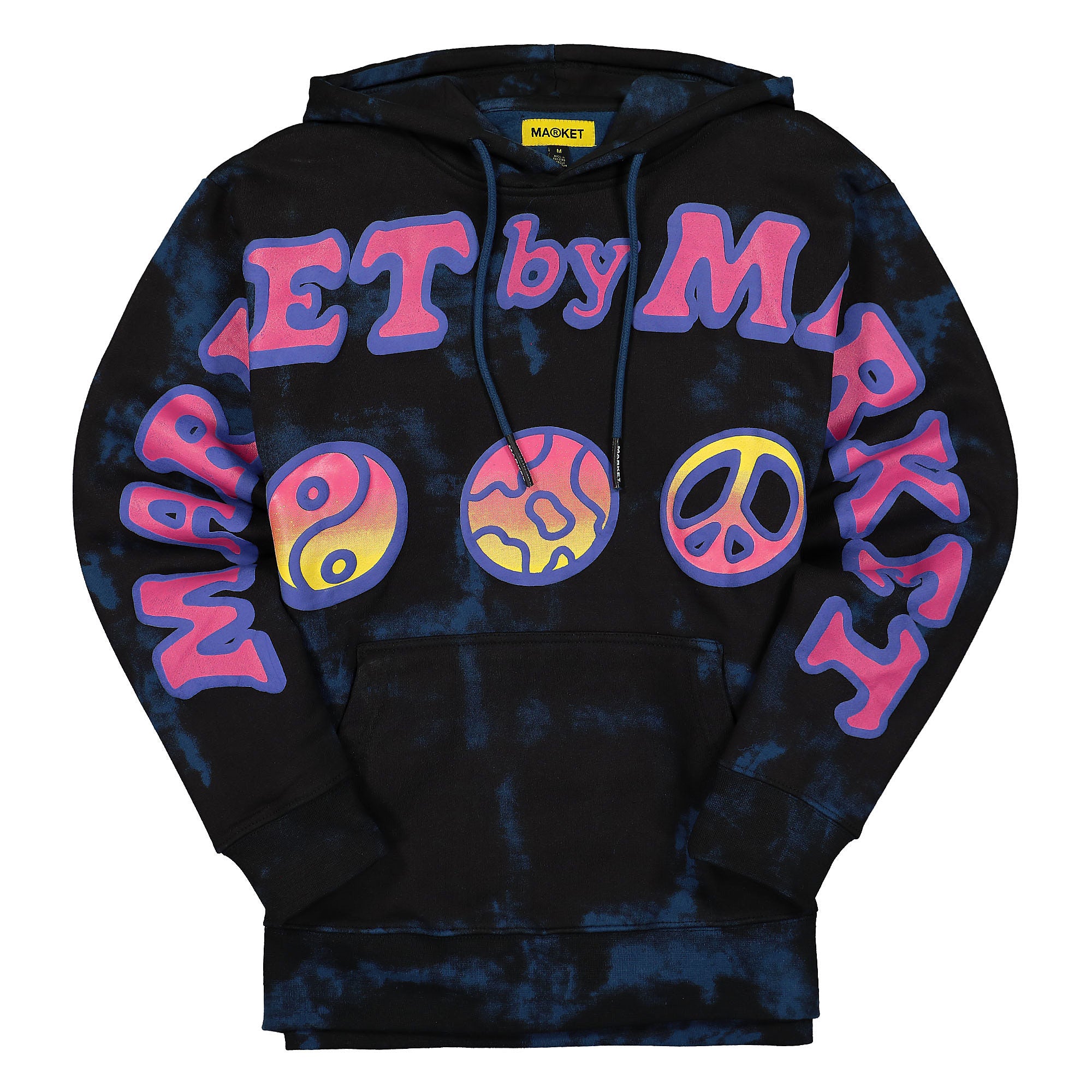 Market Cali Peace Tie-Dye Hoodie Navy Smoke Tie-Dye Hoodies 397000209 / 190133 | Overkill