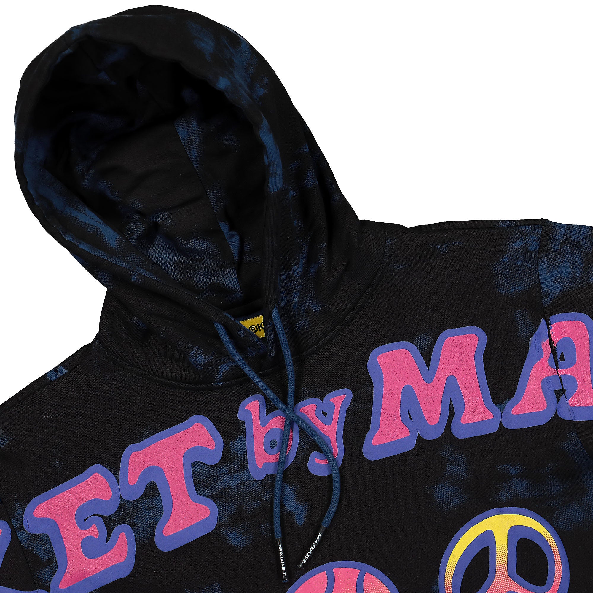 Market Cali Peace Tie-Dye Hoodie Navy Smoke Tie-Dye Hoodies Material | Overkill